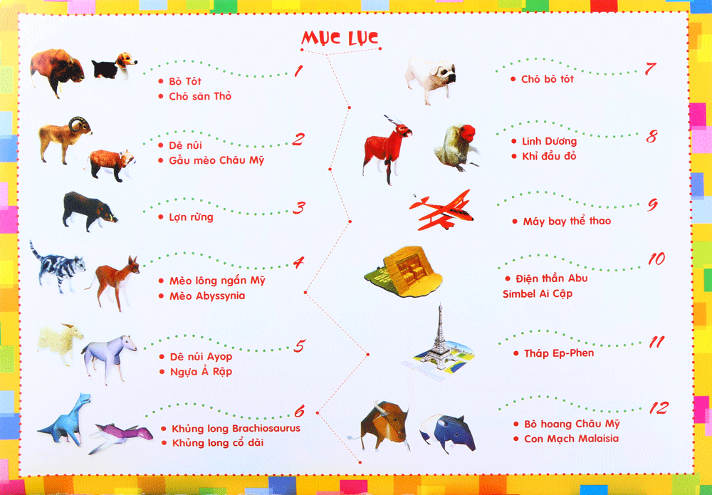 cắt dán hình 3d - bé khéo tay - bộ tư duy