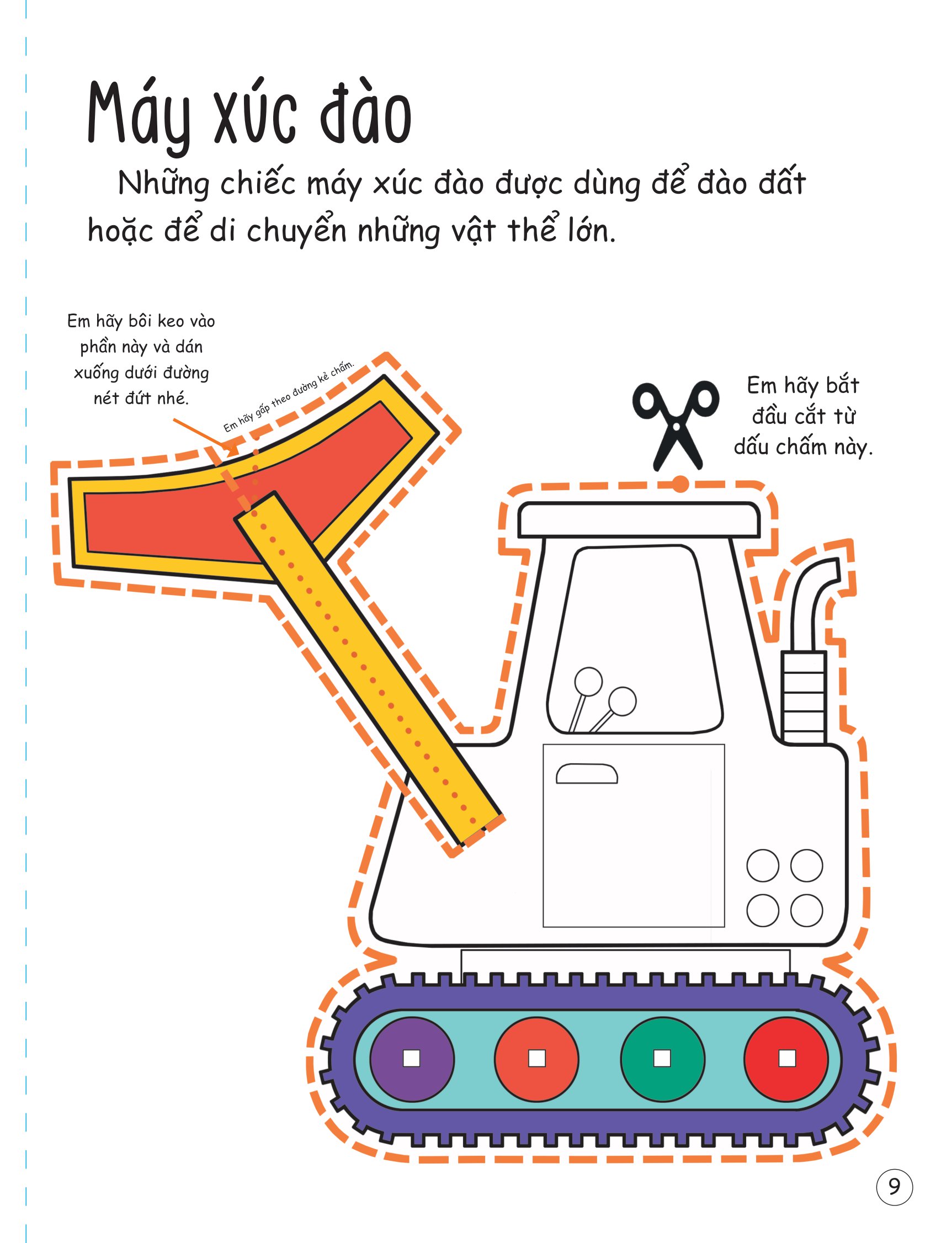 cắt, gấp, tô màu - các loại phương tiện