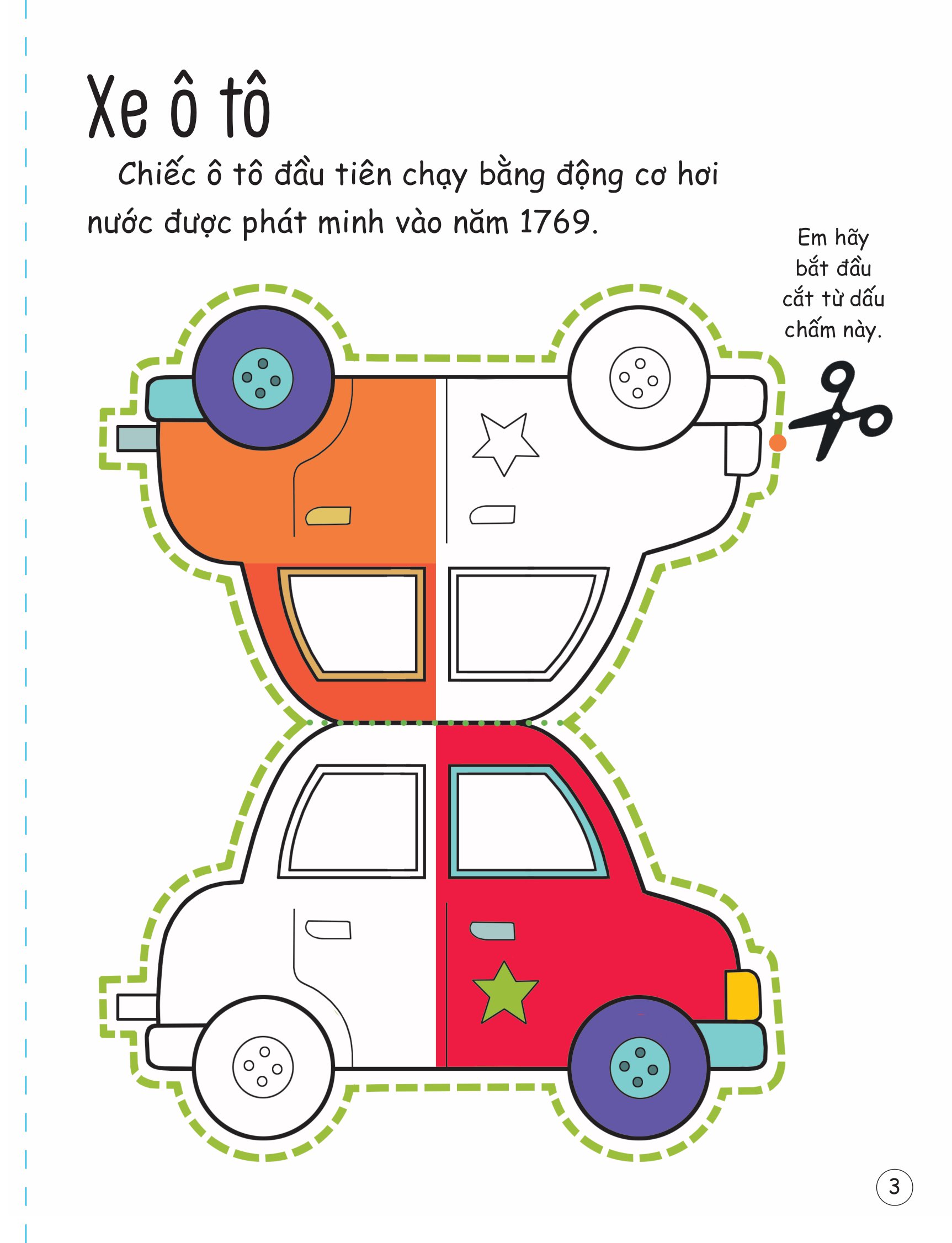 cắt, gấp, tô màu - các loại phương tiện