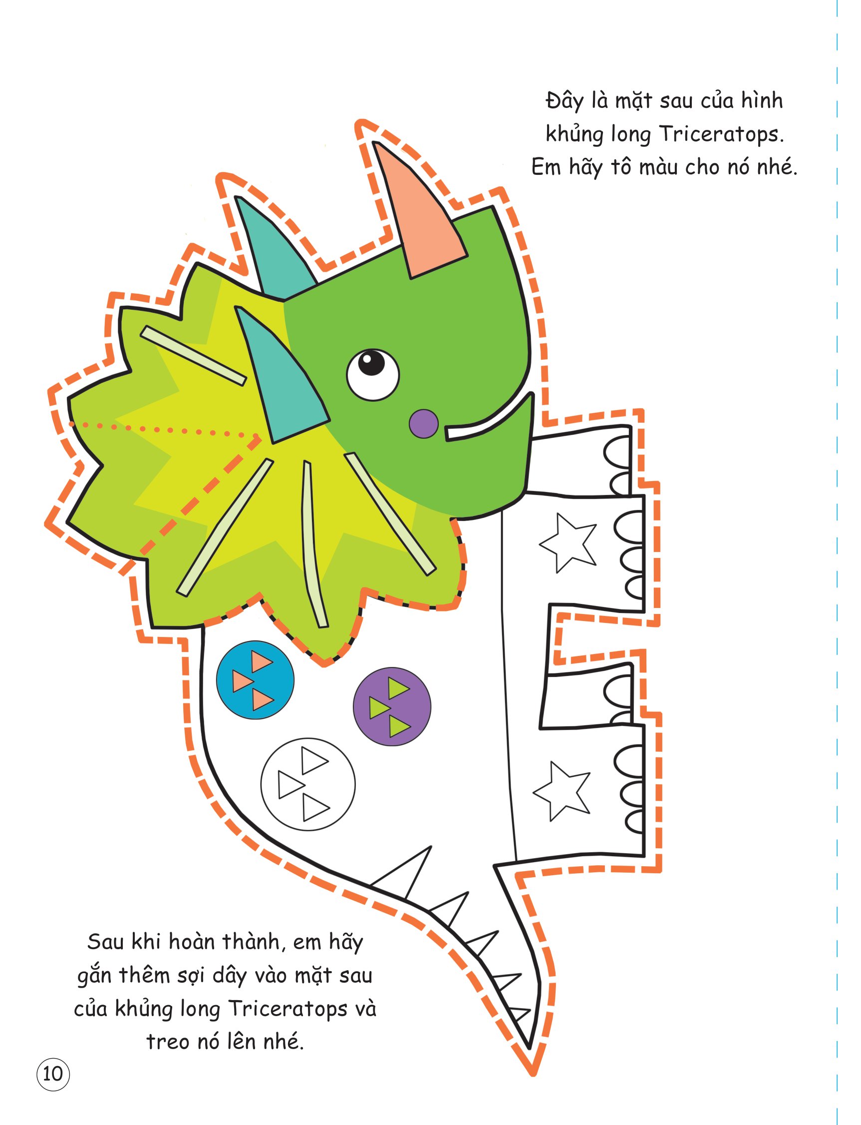 cắt, gấp, tô màu - thế giới khủng long