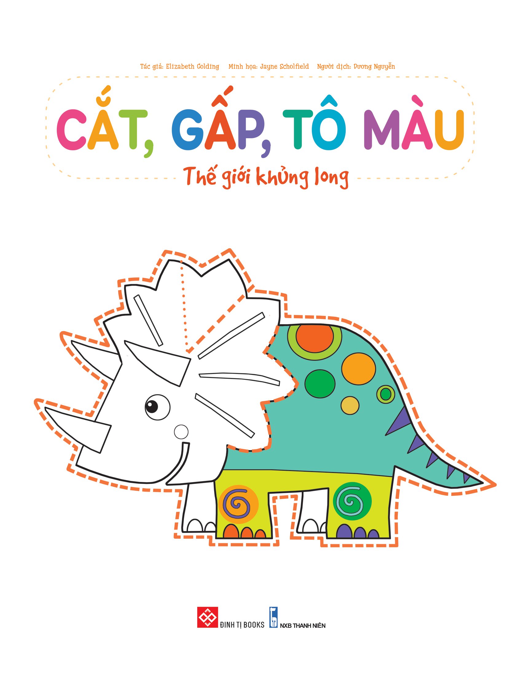 cắt, gấp, tô màu - thế giới khủng long