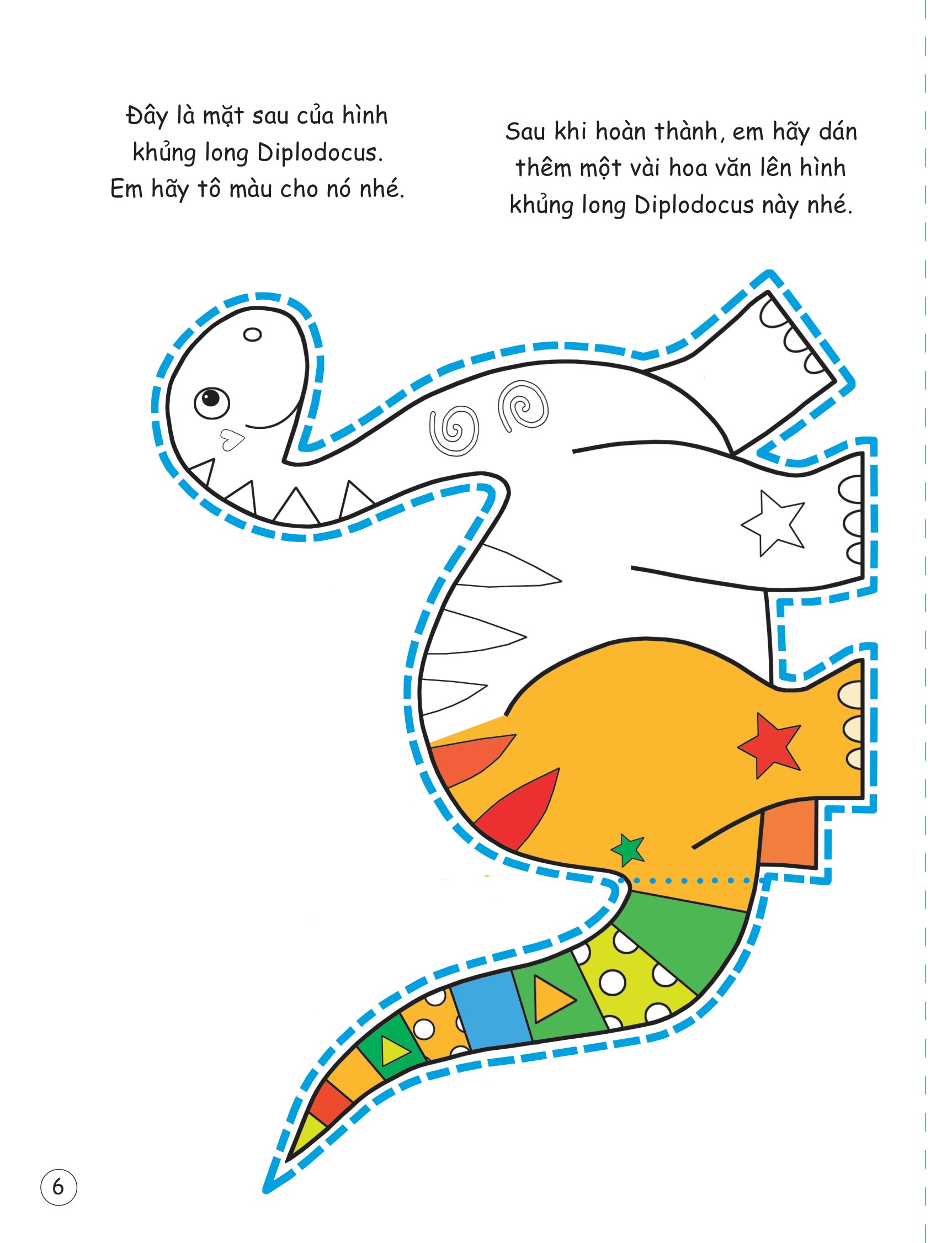 cắt, gấp, tô màu - thế giới khủng long