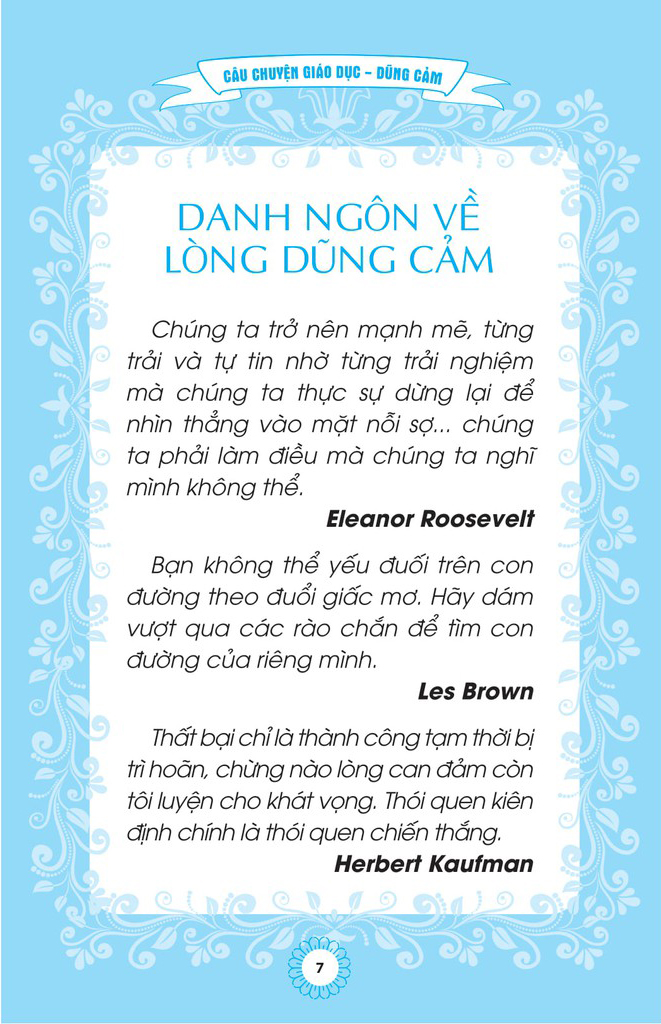 câu chuyện giáo dục - dũng cảm