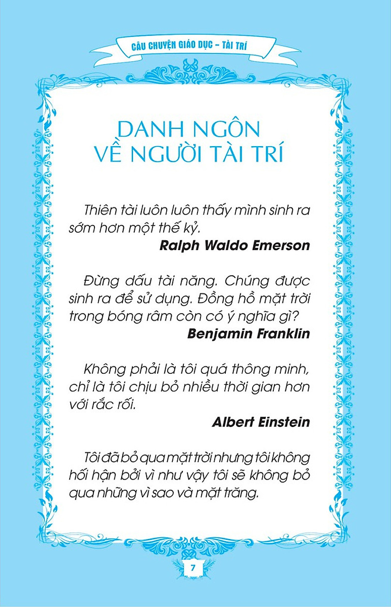 câu chuyện giáo dục - tài trí