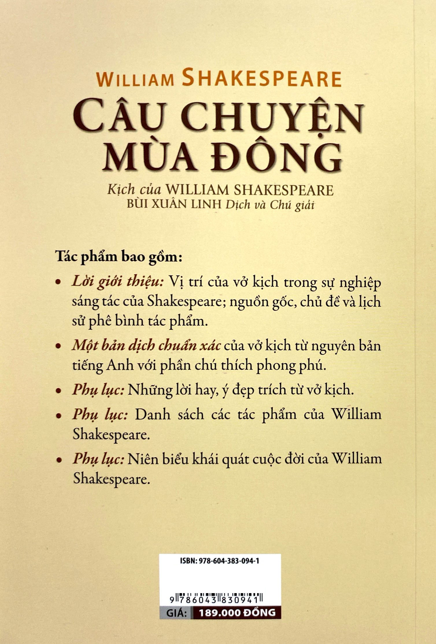 câu chuyện mùa đông - the winter's tale