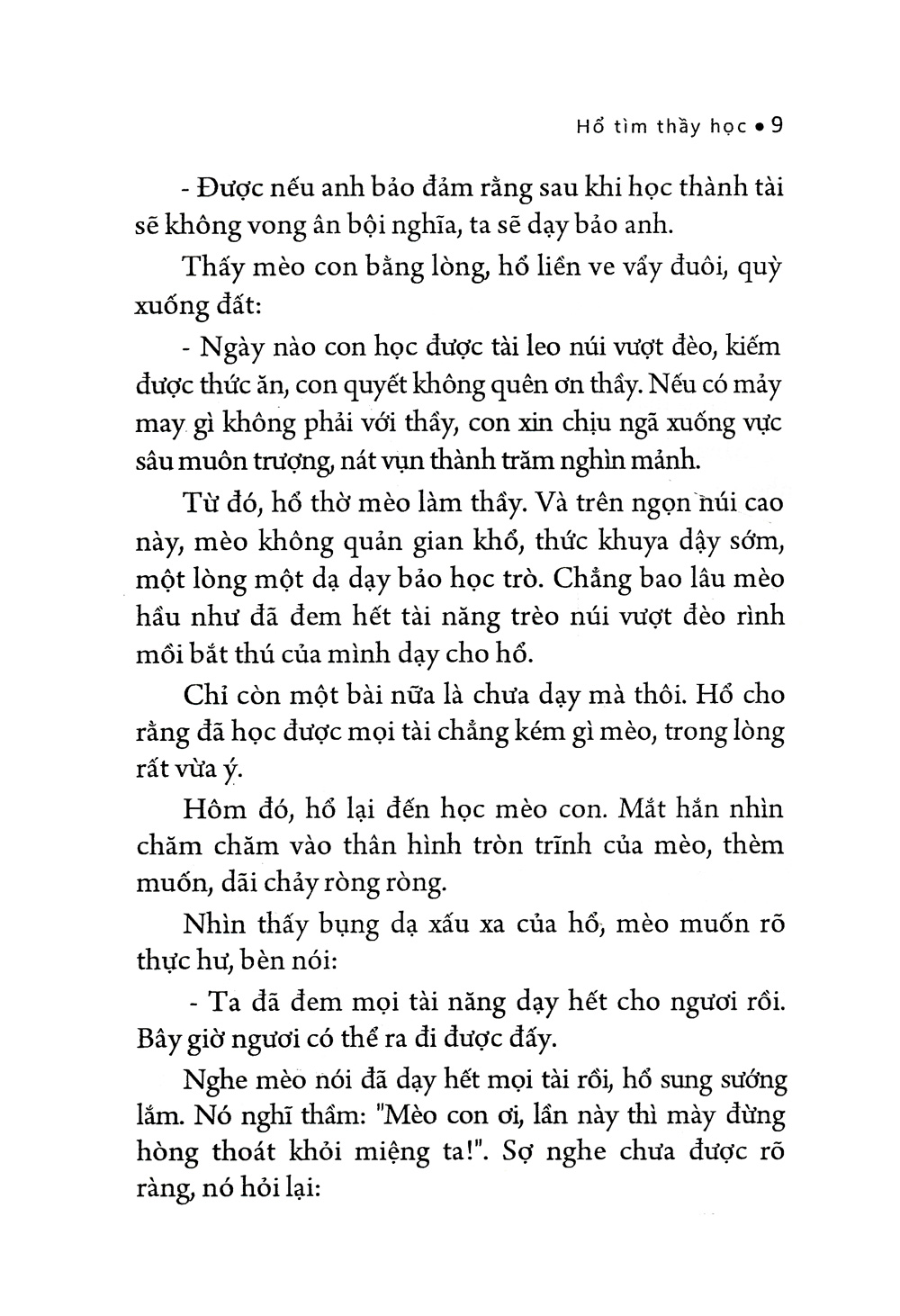 câu chuyện nhỏ giá trị lớn - hổ tìm thầy học