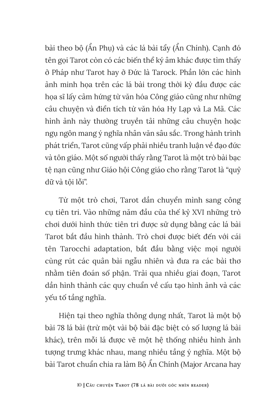 Cau Chuyen Tarot -	78 La Bai Duoi Goc Nhin Reader - Tang Kem Bookmark 2 Mat