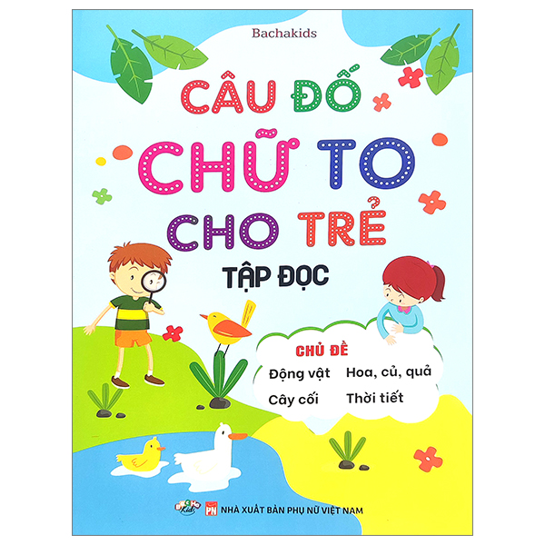 câu đố chữ to cho trẻ tập đọc