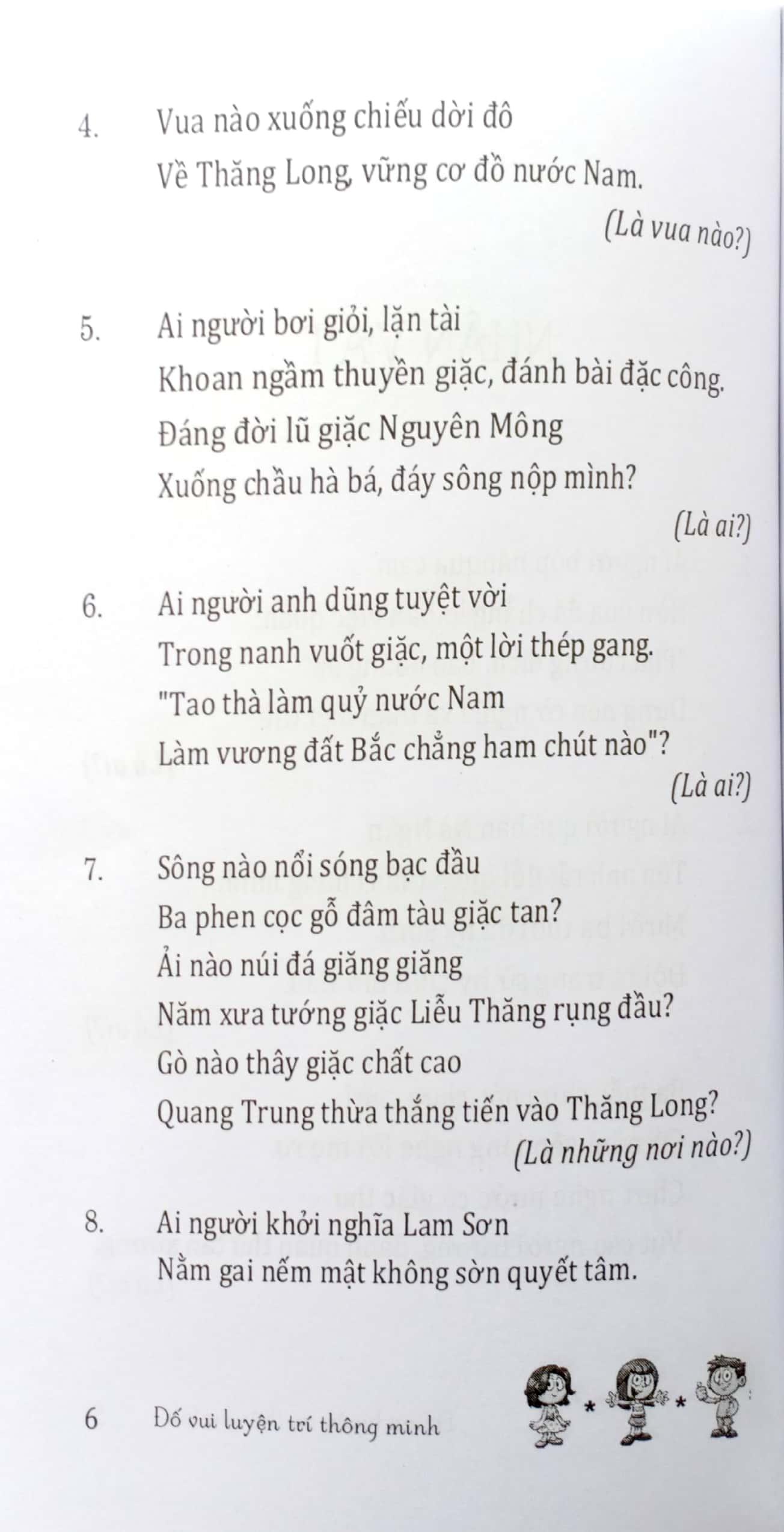 câu đố luyện trí thông minh - nhân vật, địa danh
