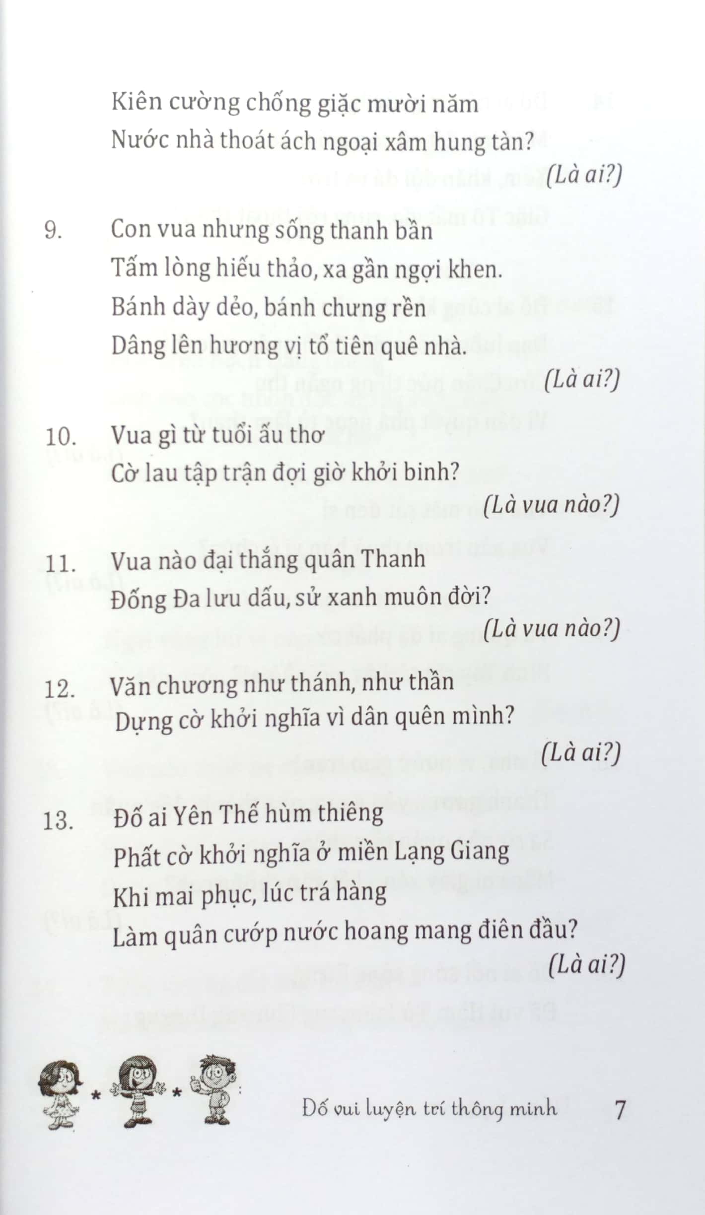 câu đố luyện trí thông minh - nhân vật, địa danh