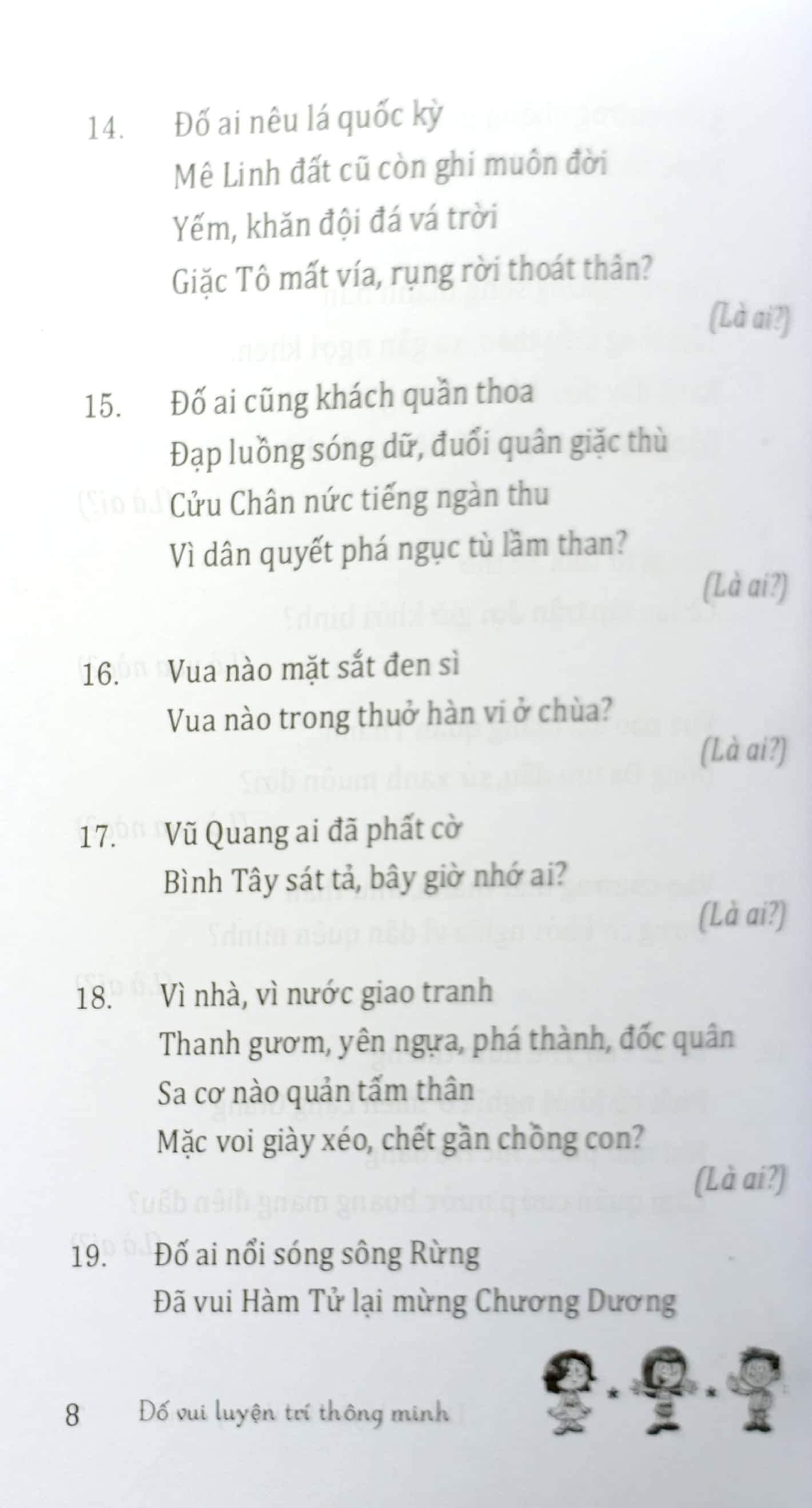 câu đố luyện trí thông minh - nhân vật, địa danh
