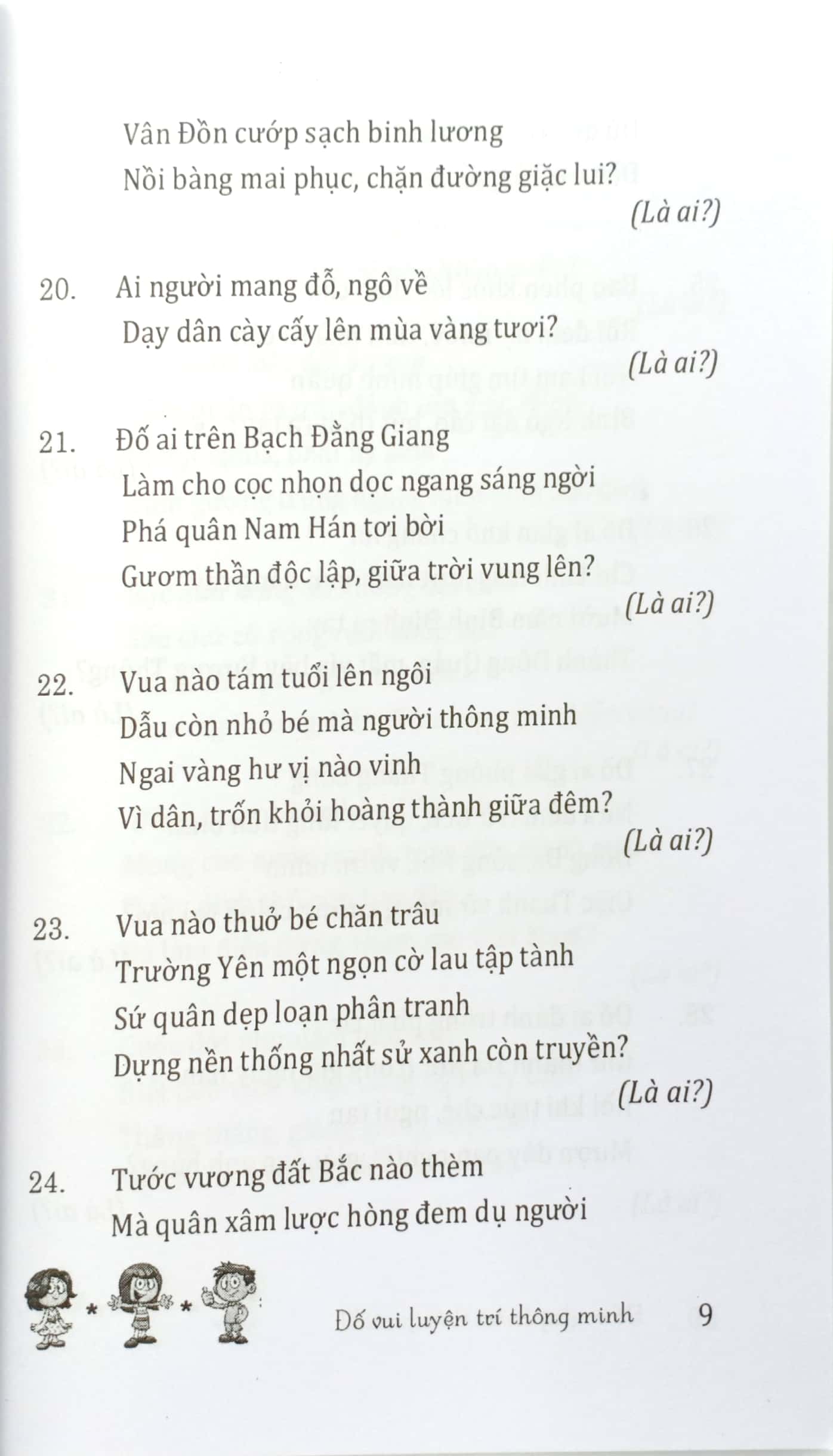 câu đố luyện trí thông minh - nhân vật, địa danh