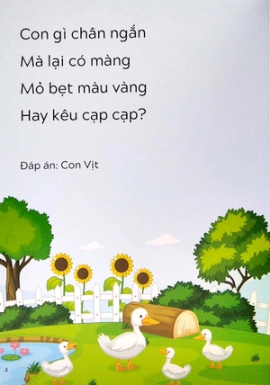 câu đố tư duy cho trẻ tập nói - tập đọc