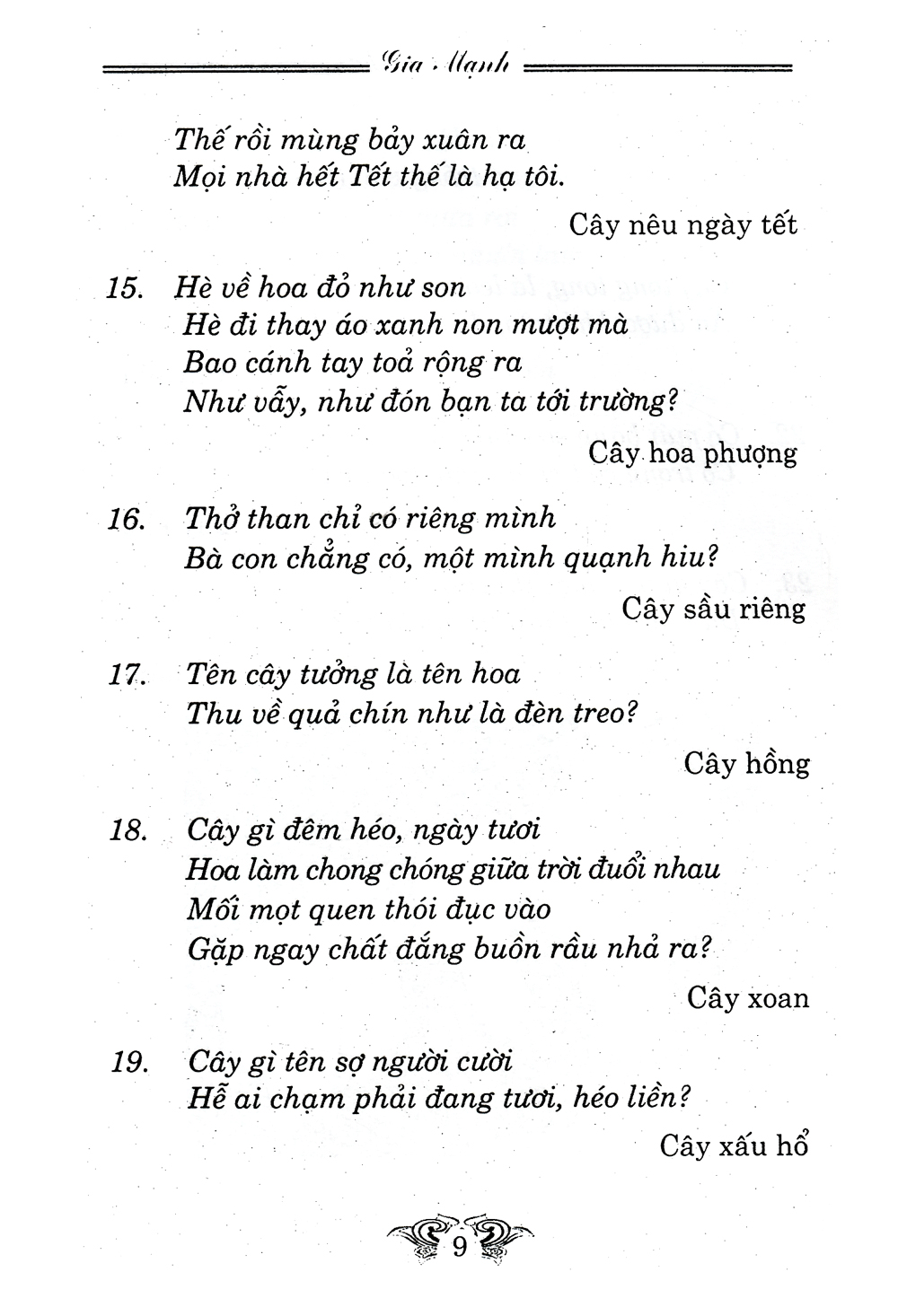 câu đố tuổi thơ