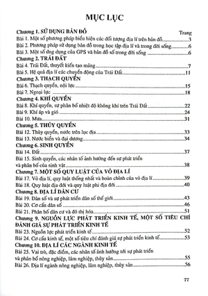 câu hỏi trắc nghiệm địa lí 10 (chân trời)