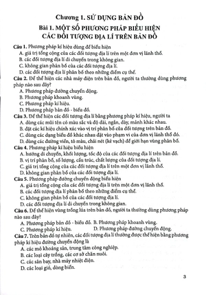 câu hỏi trắc nghiệm địa lí 10 (chân trời)
