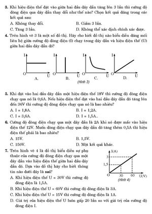câu hỏi và bài tập trắc nghiêm vât lí 9