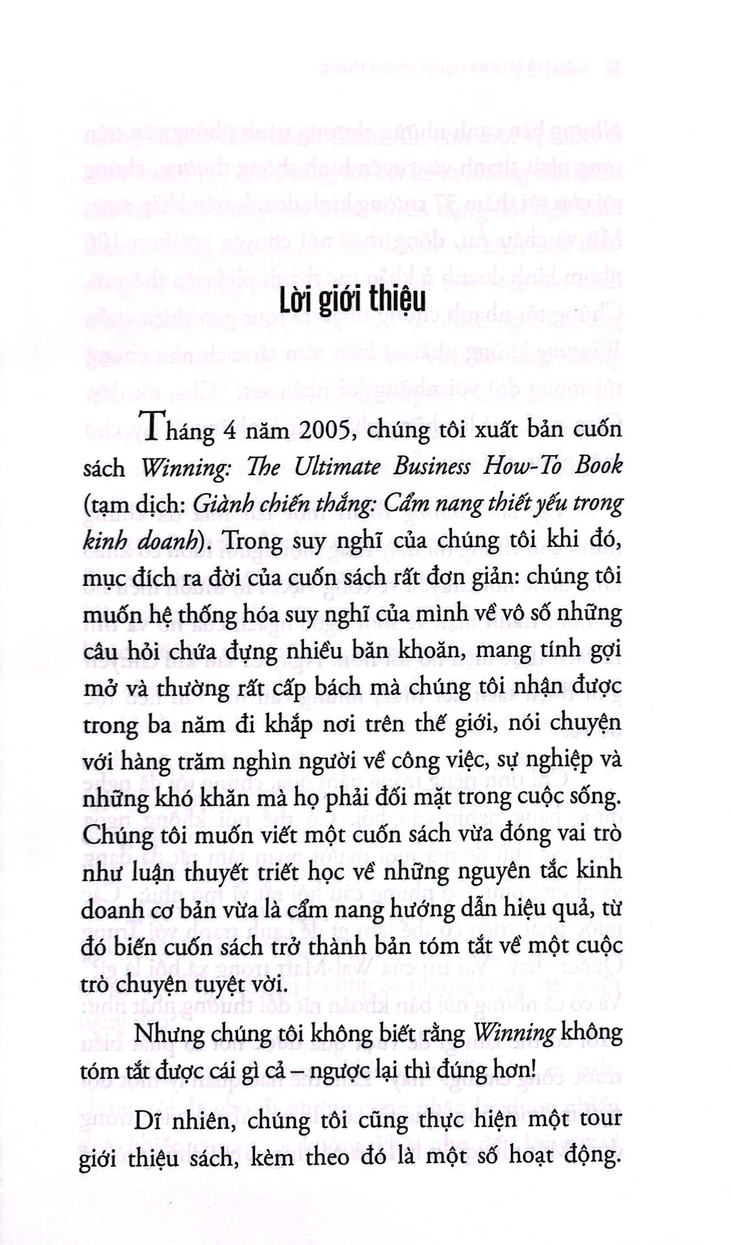 câu trả lời của người chiến thắng