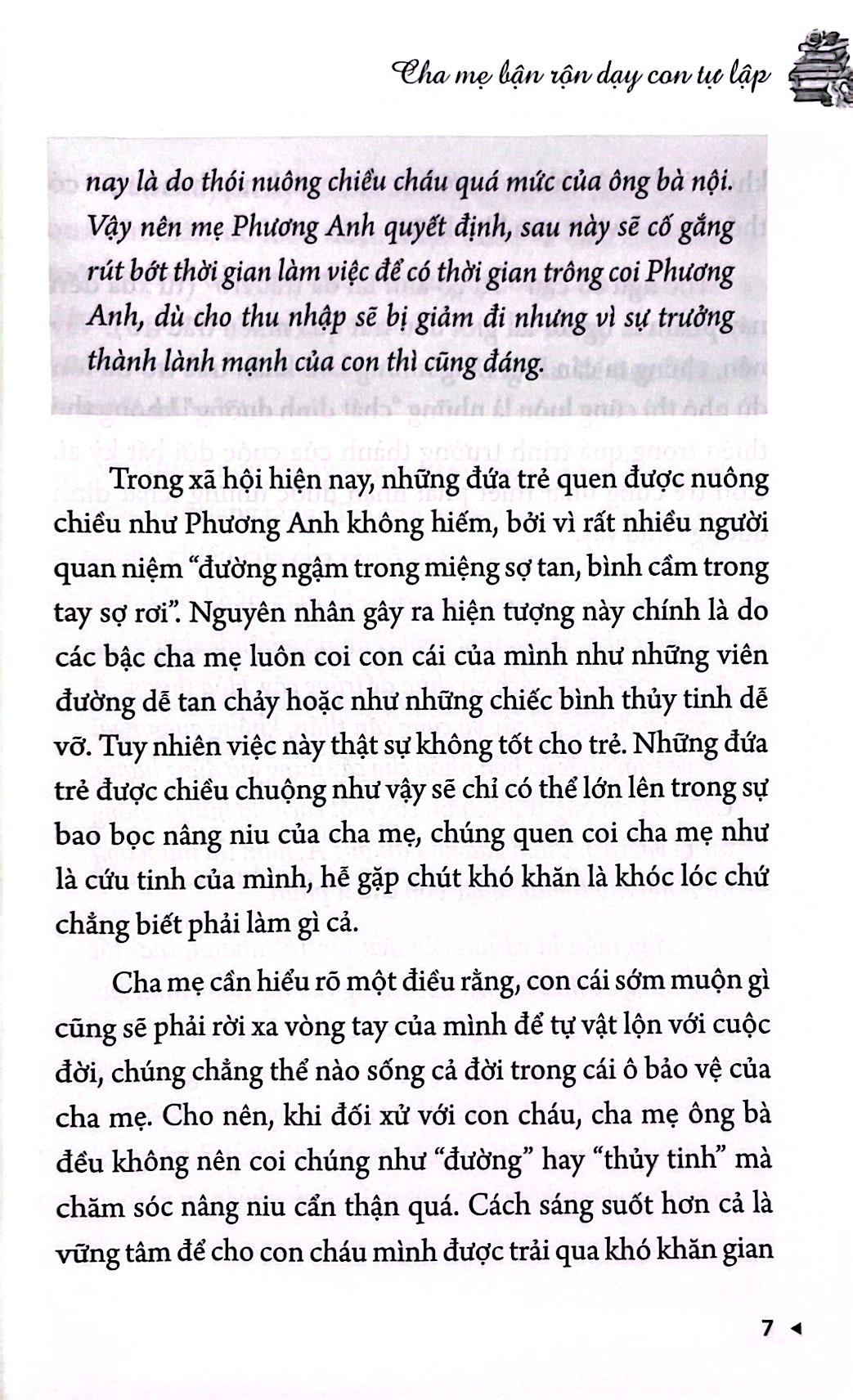 cha mẹ bận rộn dạy con tự lập