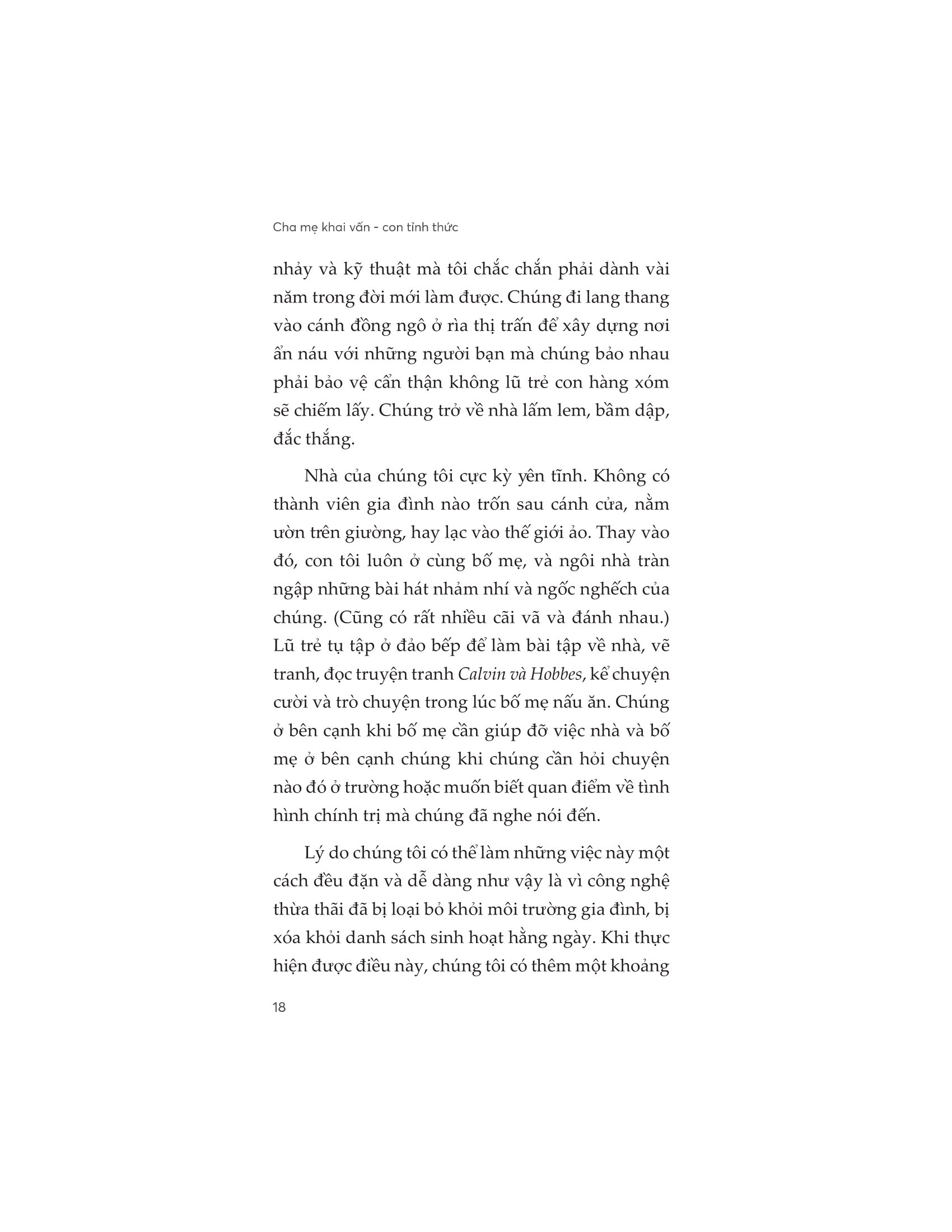 cha mẹ khai vấn - con tỉnh thức