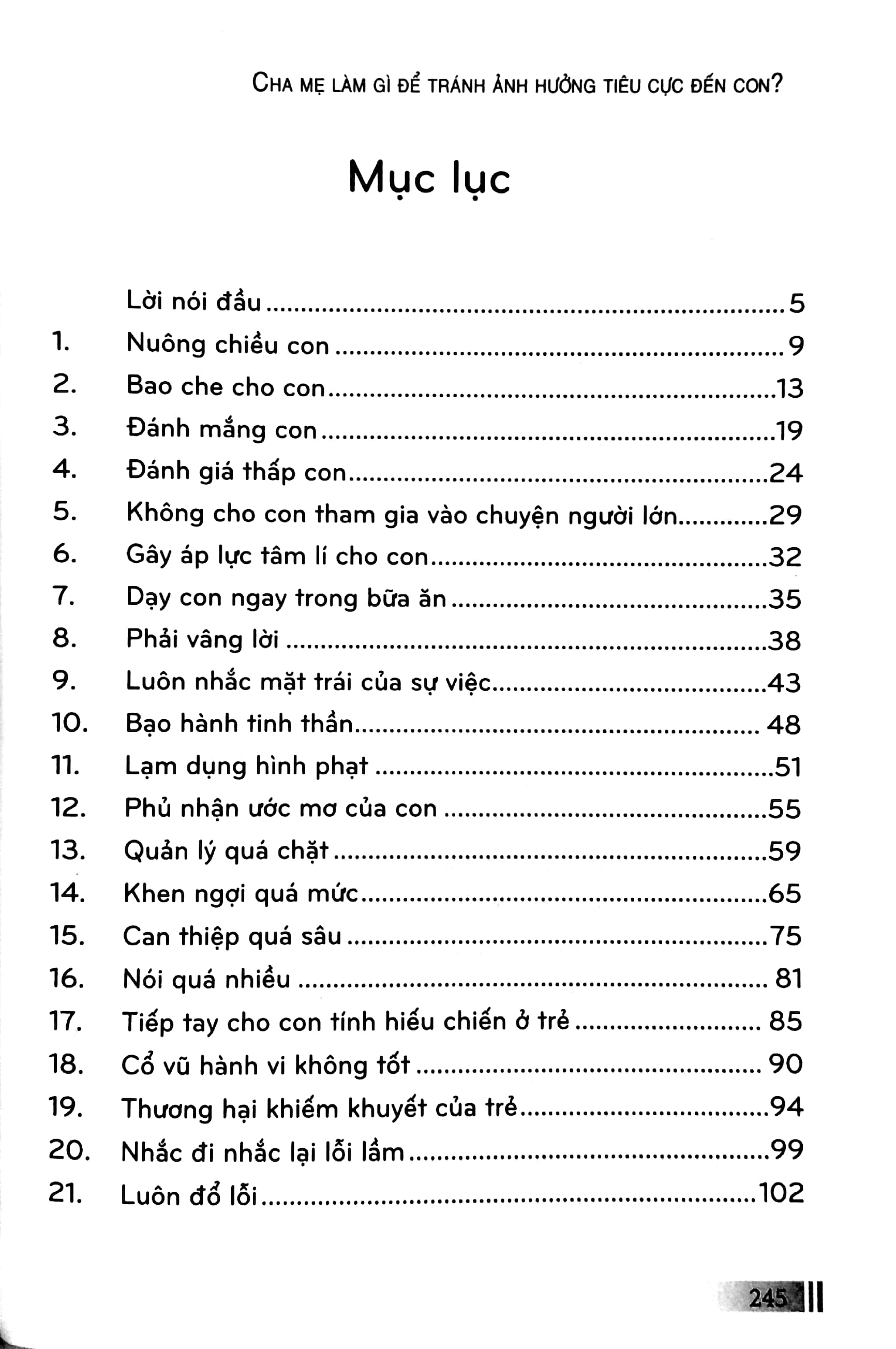 cha mẹ làm gì để tránh ảnh hưởng tiêu cực đến con?