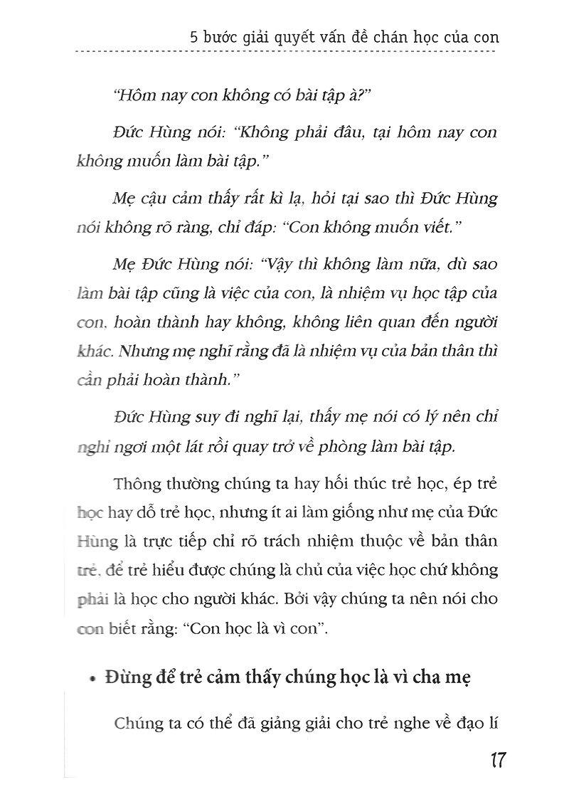 cha mẹ phải làm gì khi con không thích học - 5 bước giải quyết vấn đề chán học của con