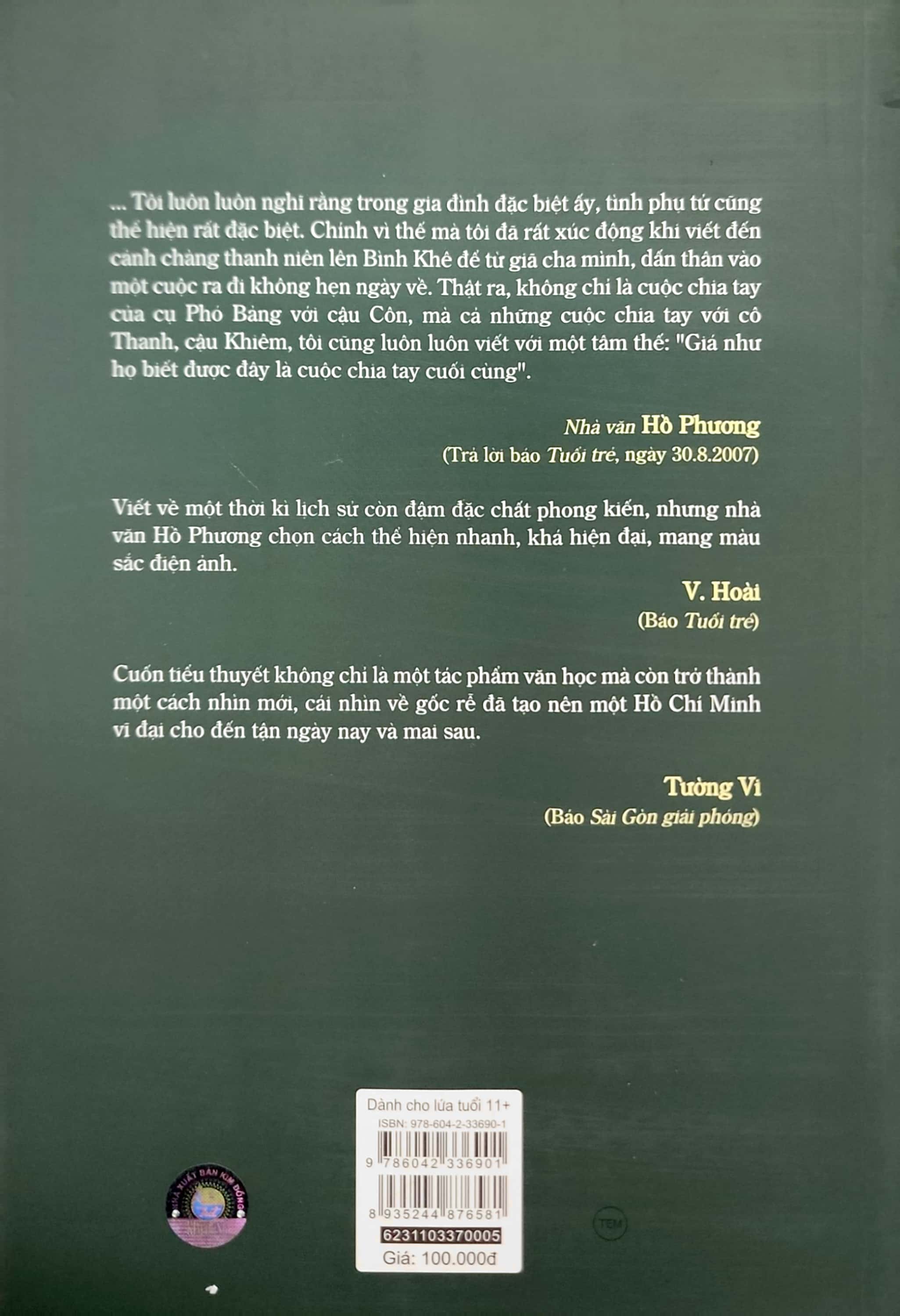 cha và con - tiểu thuyết về bác hồ và cụ phó bảng nguyễn sinh sắc (tái bản 2022)