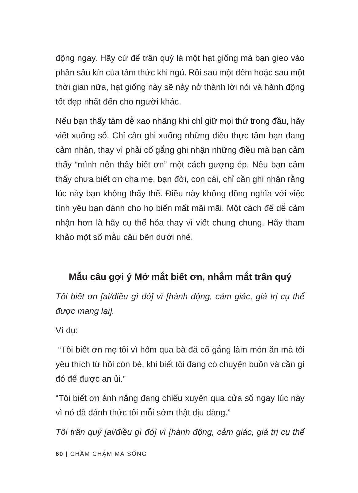 chầm chậm mà sống