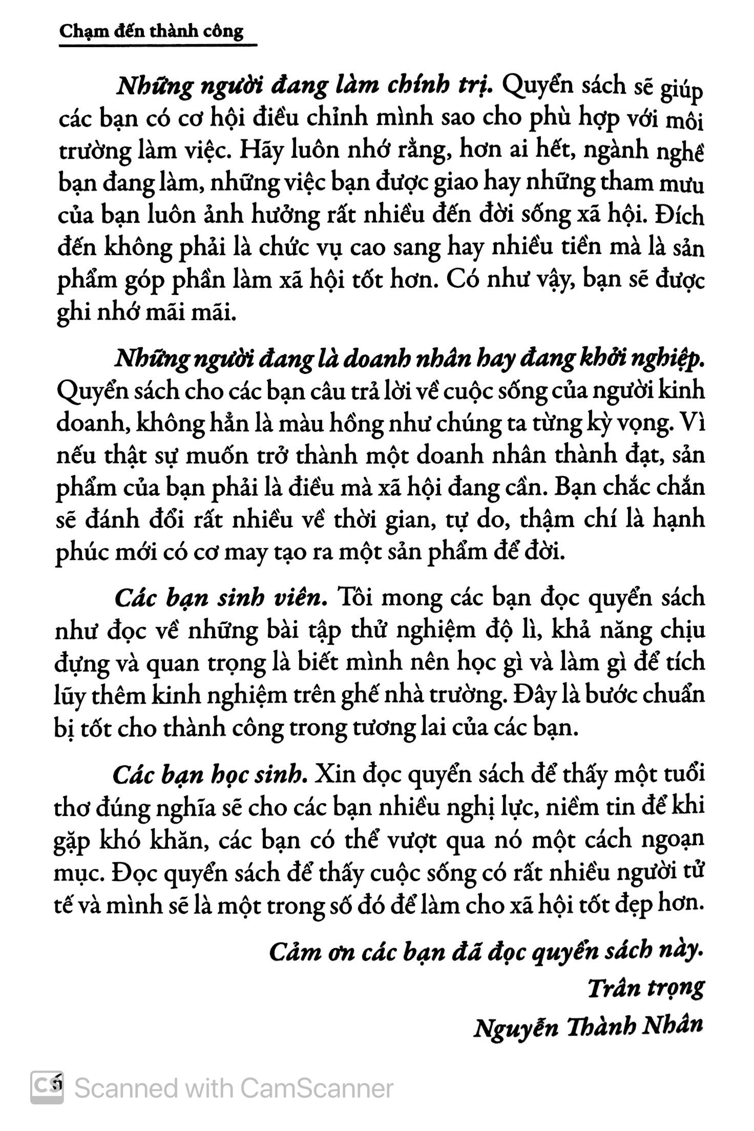 chạm đến thành công - bìa cứng