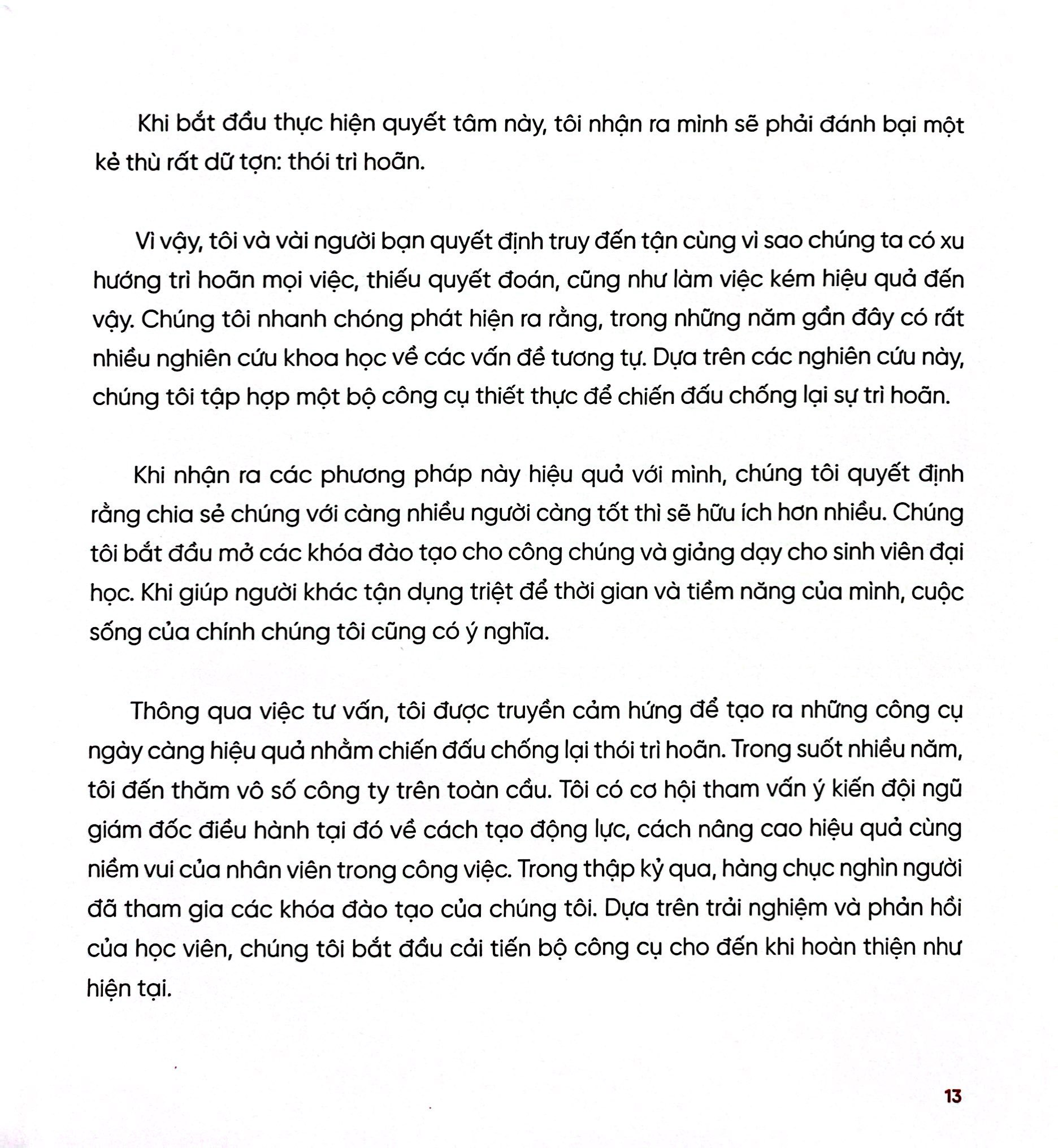 chấm dứt thói trì hoãn