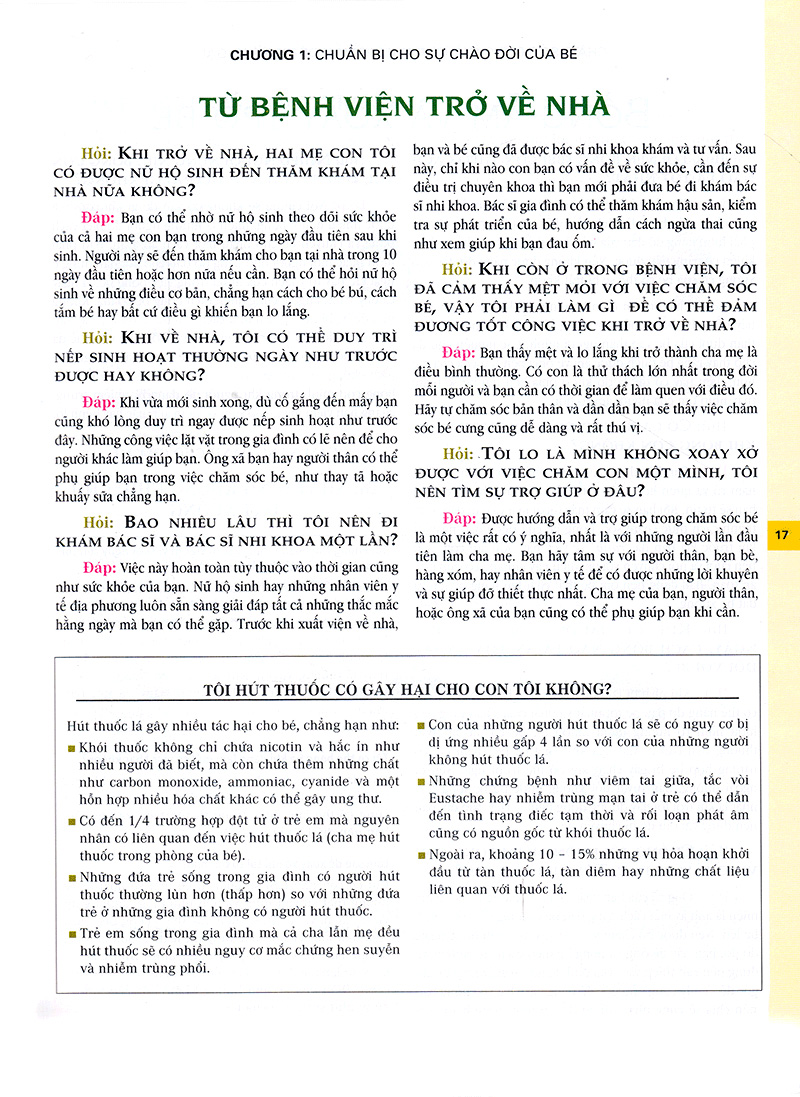 chăm sóc con giải đáp những vấn đề thường gặp
