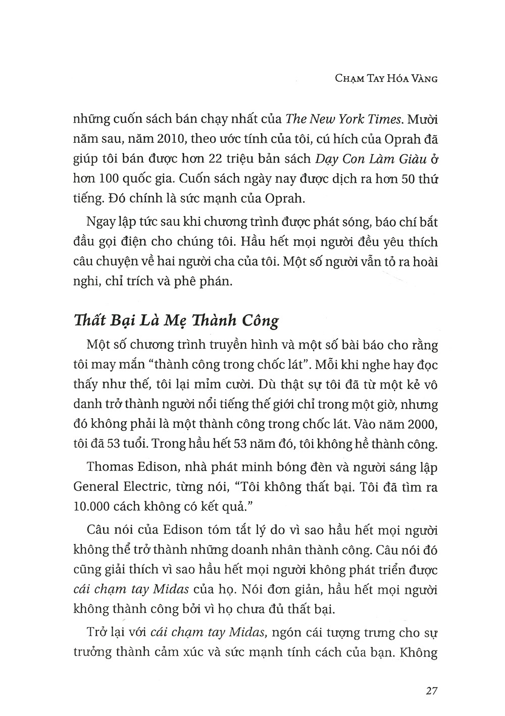 chạm tay hóa vàng (tái bản 2023)