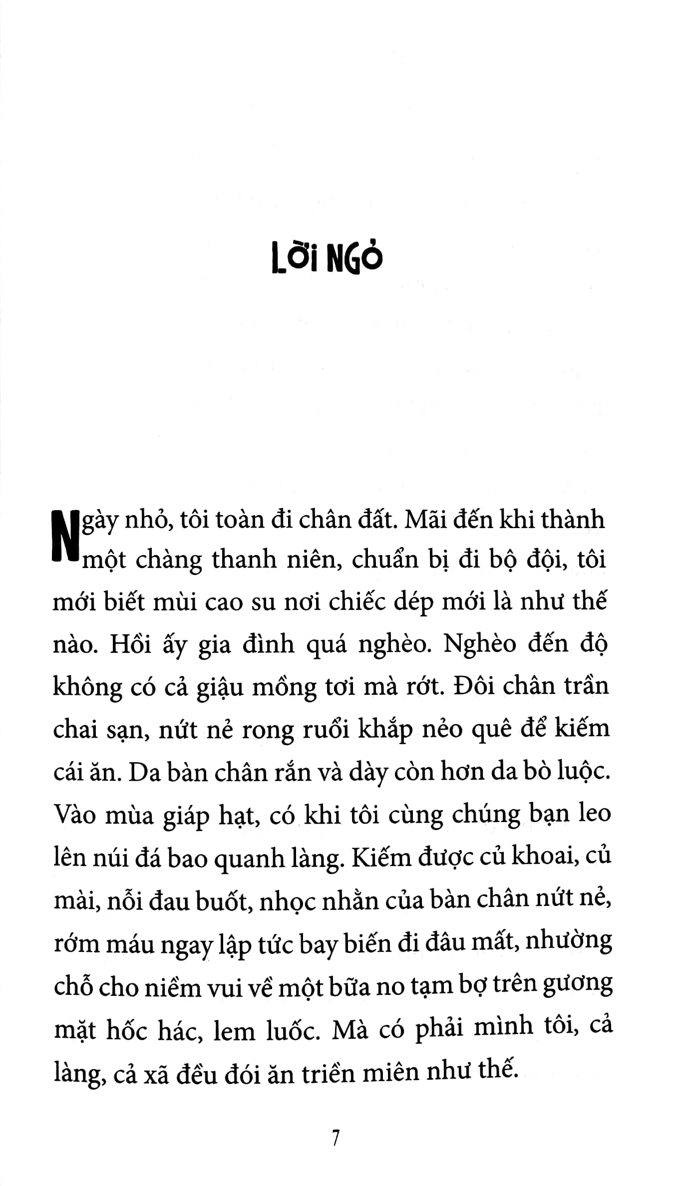 chân trần trên núi đá