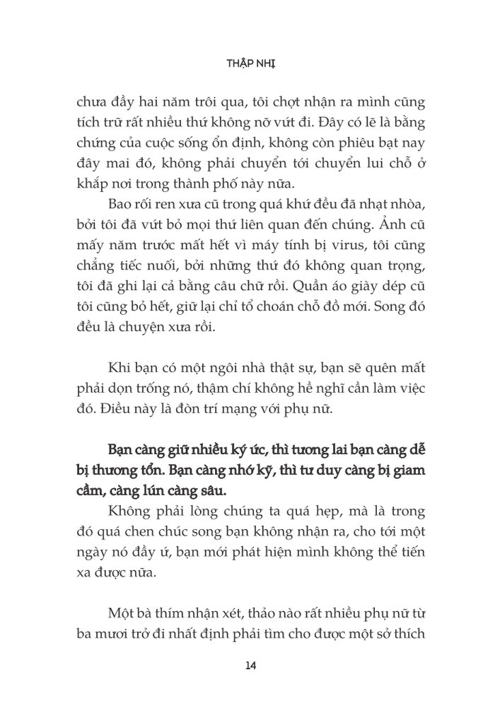 chẳng nhớ quá khứ, chẳng sợ tương lai