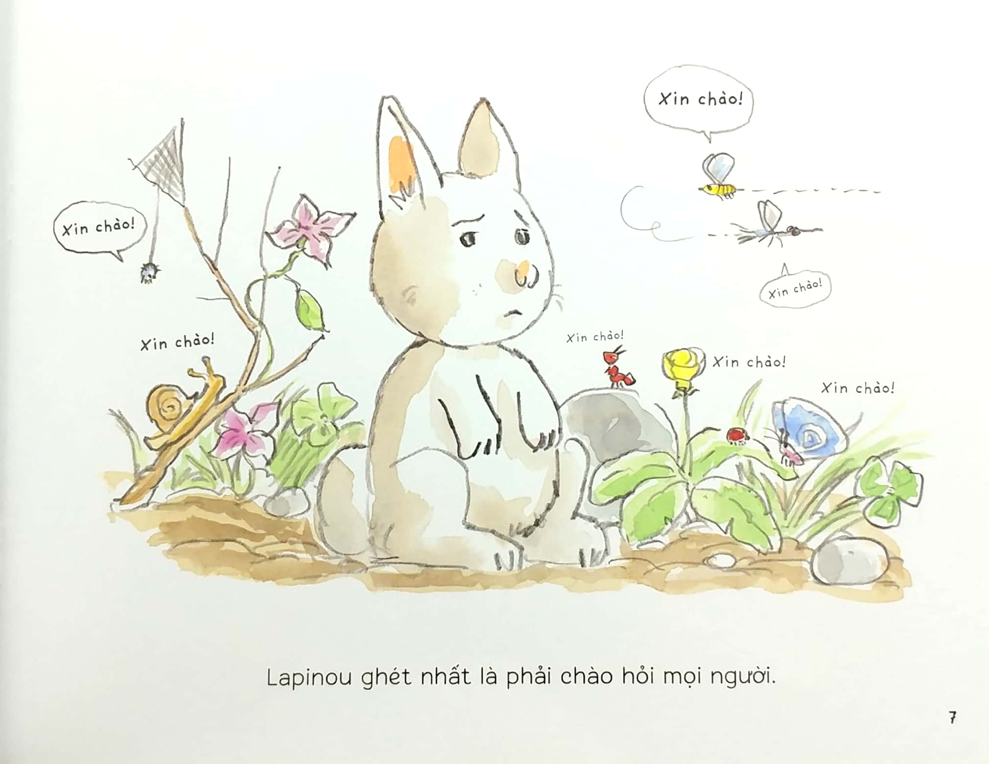 chào cô chào bác đi con!