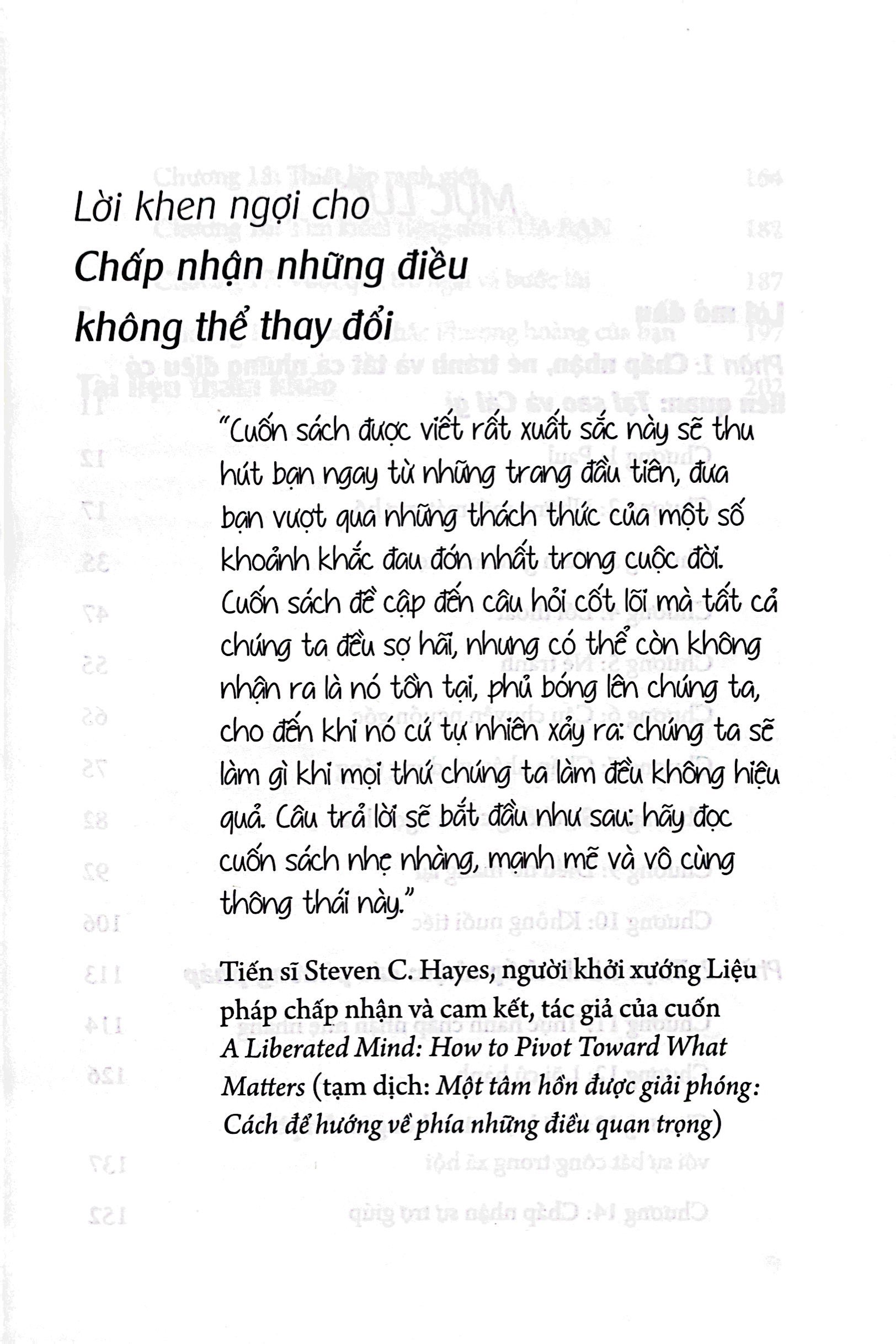 chấp nhận những điều không thể thay đổi