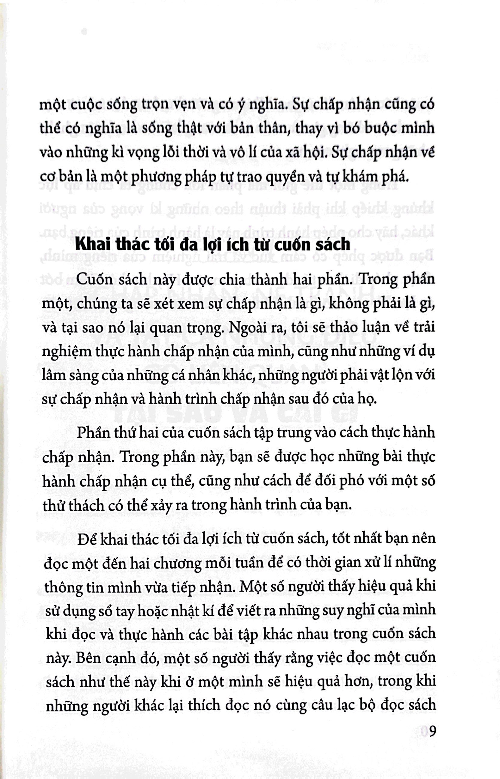 chấp nhận những điều không thể thay đổi