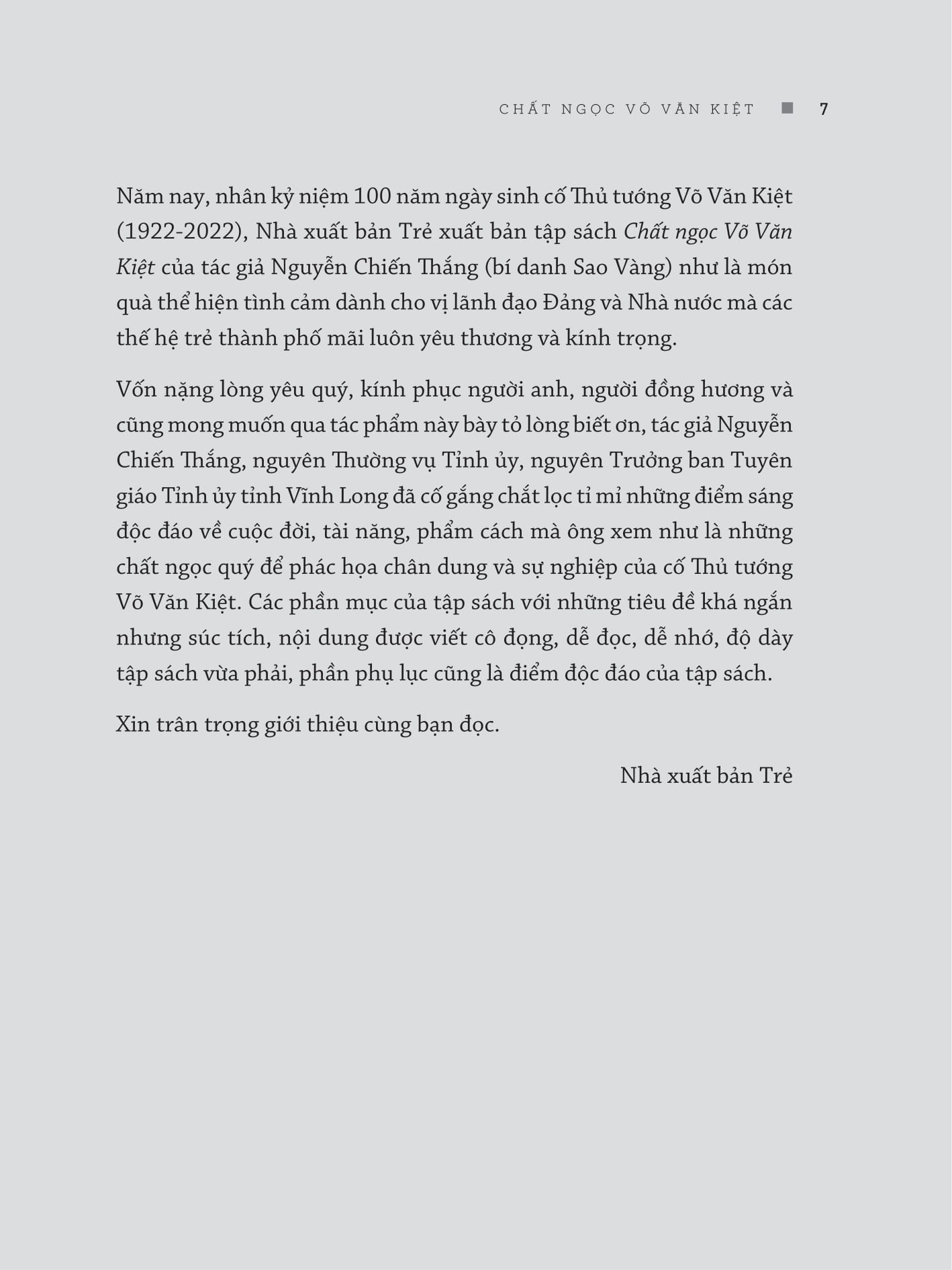 chất ngọc võ văn kiệt