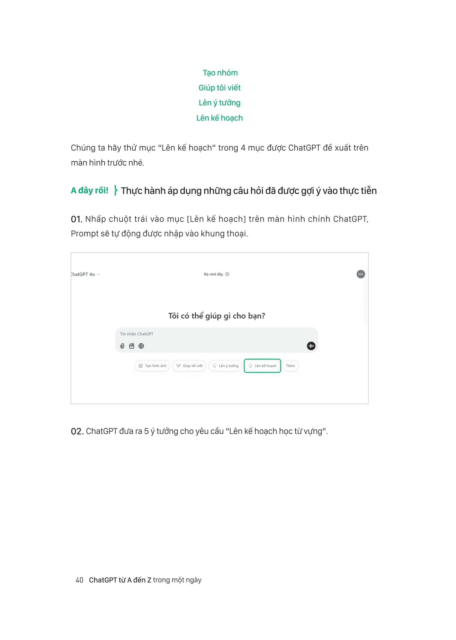 ChatGPT Tu A Den Z Trong Mot Ngay