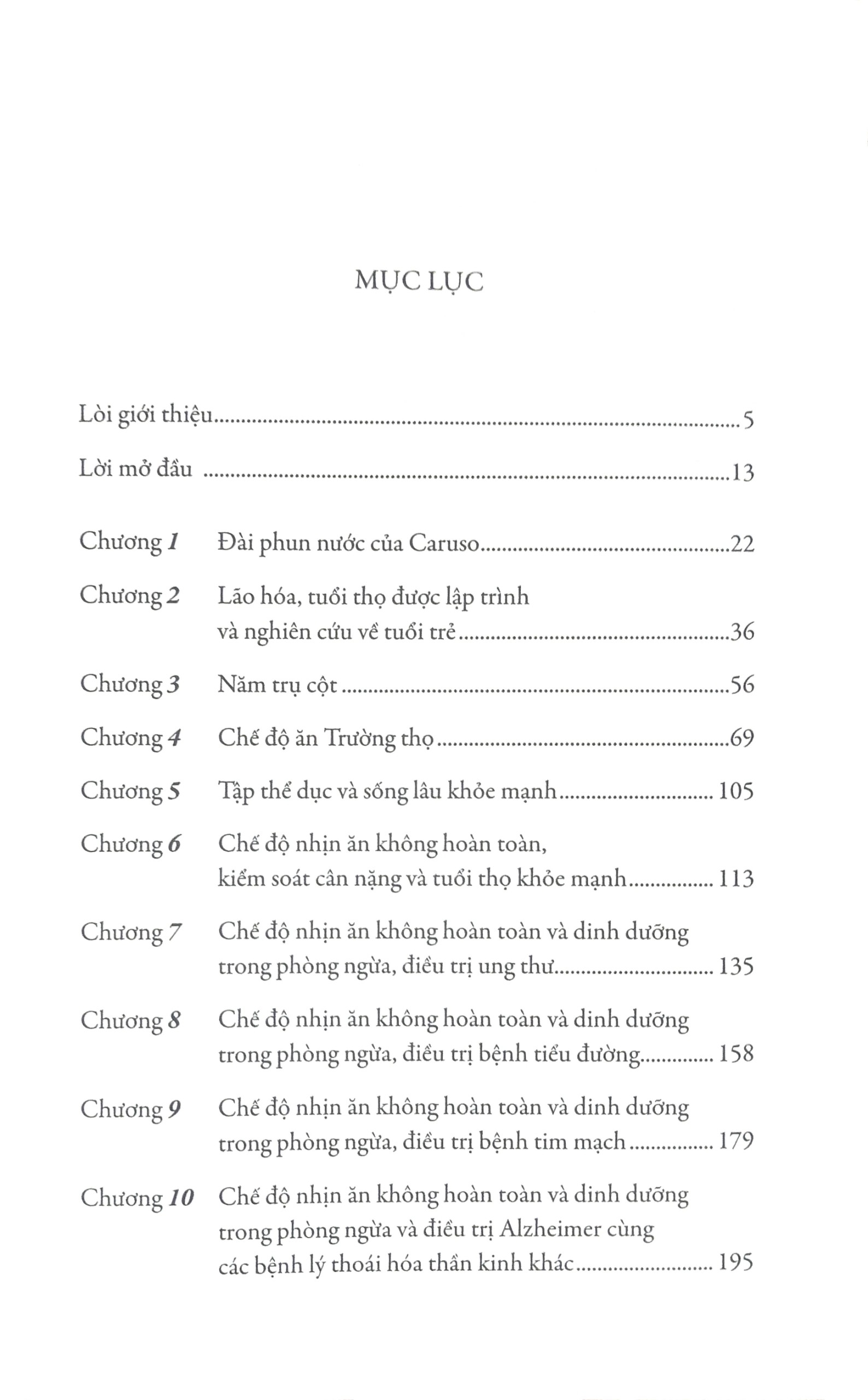 chế độ ăn trường thọ