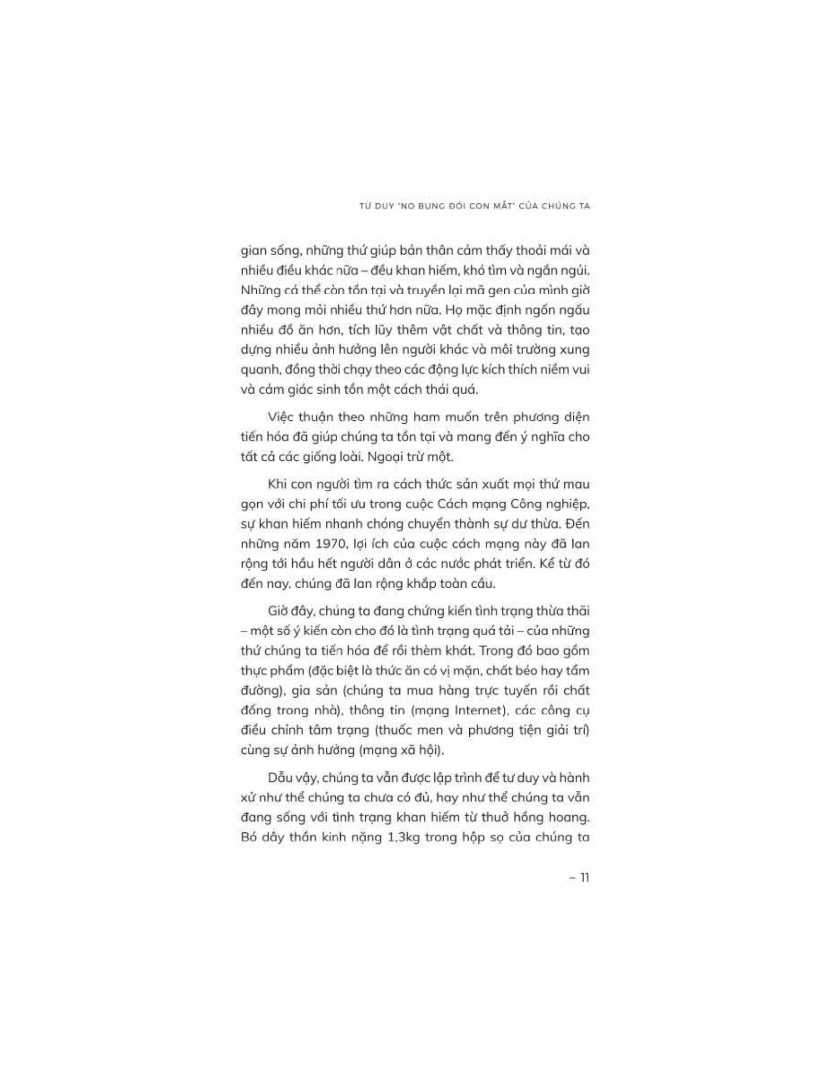 chế ngự tâm lý “no bụng đói con mắt”