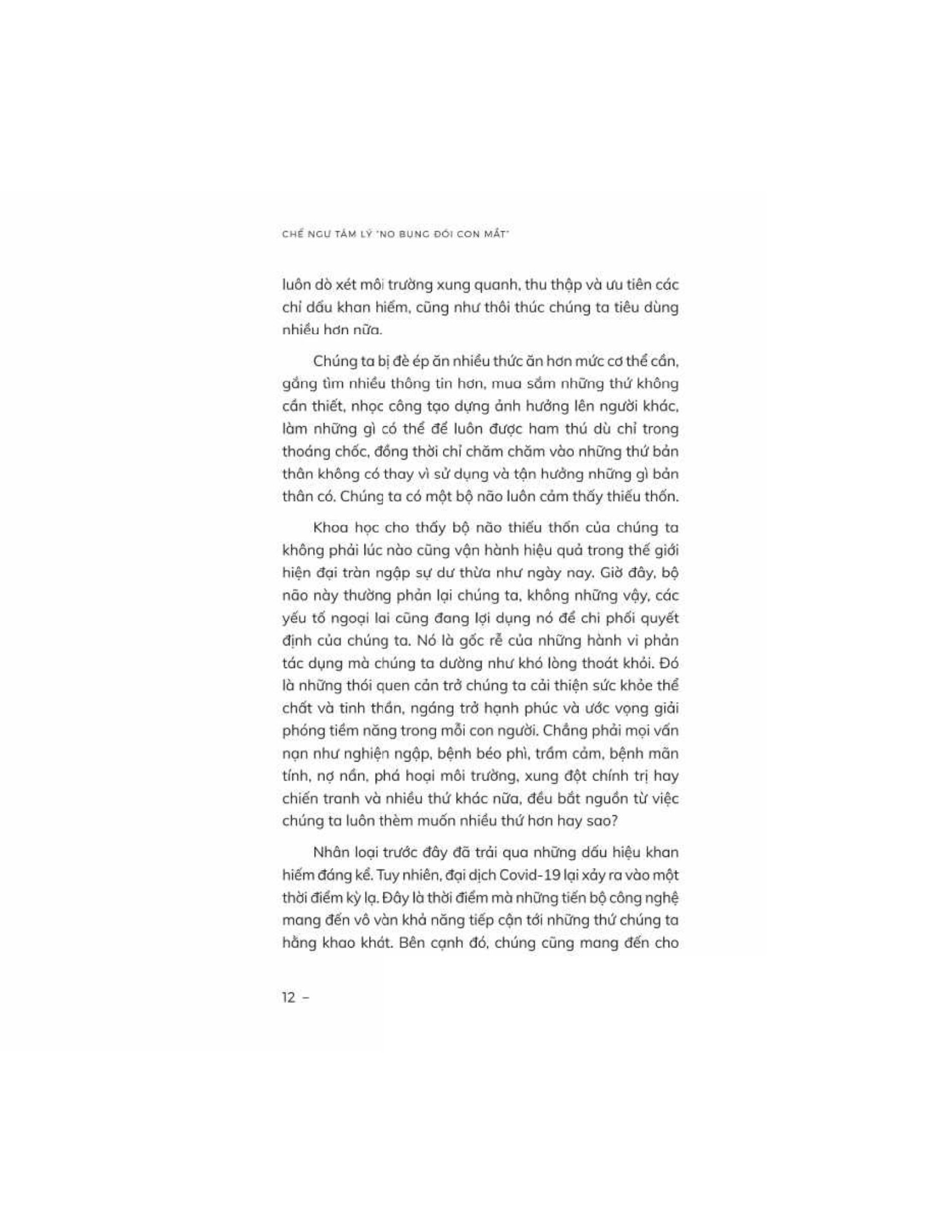 chế ngự tâm lý “no bụng đói con mắt”