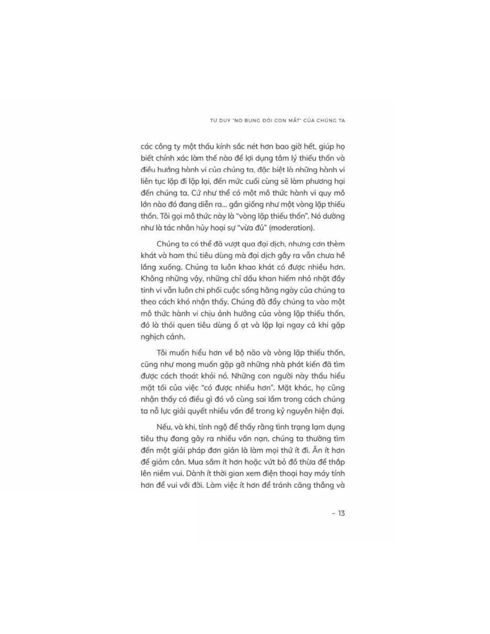 chế ngự tâm lý “no bụng đói con mắt”