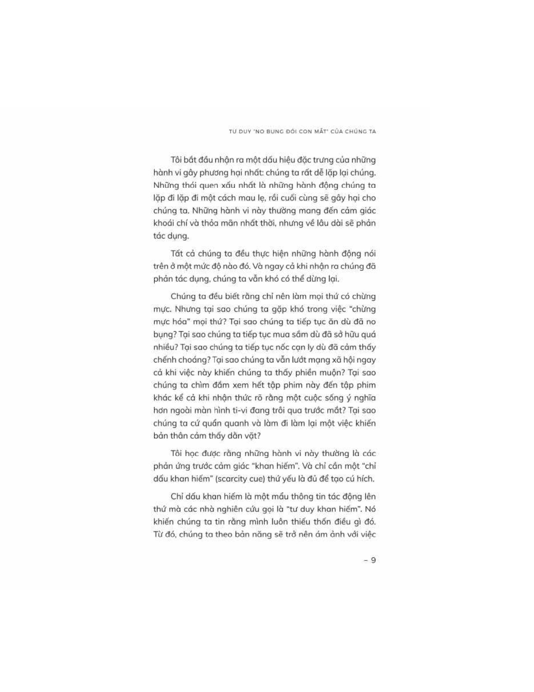 chế ngự tâm lý “no bụng đói con mắt”