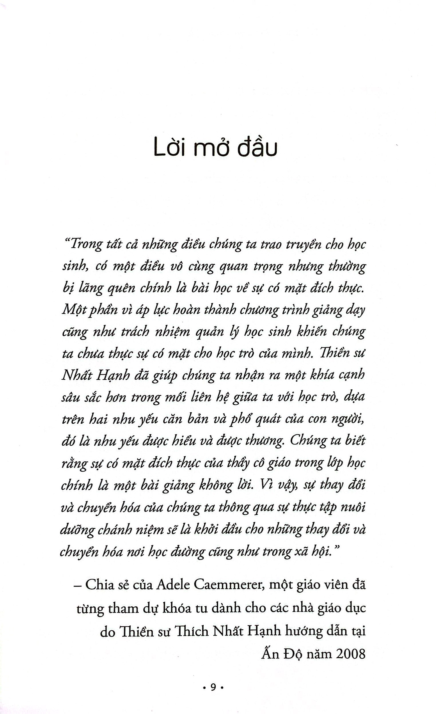 chế tác bình an và hạnh phúc trong giáo dục