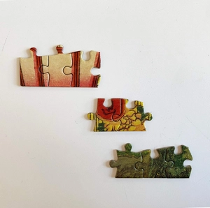 cherry blossom season in old tokyo- 1000 piece jigsaw puzzle: woodblock print by utagawa kunisada (finished size 24 in x 18 in)