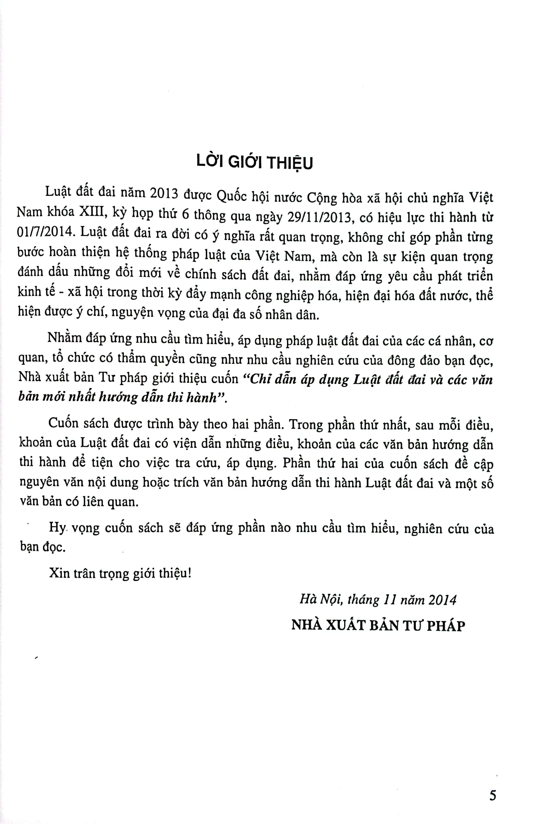 chỉ dẫn áp dụng luật đất đai và các văn bản hướng dân thi hành
