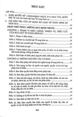 chỉ dẫn, tra cứu áp dụng bộ luật tố tụng hình sự năm 2015