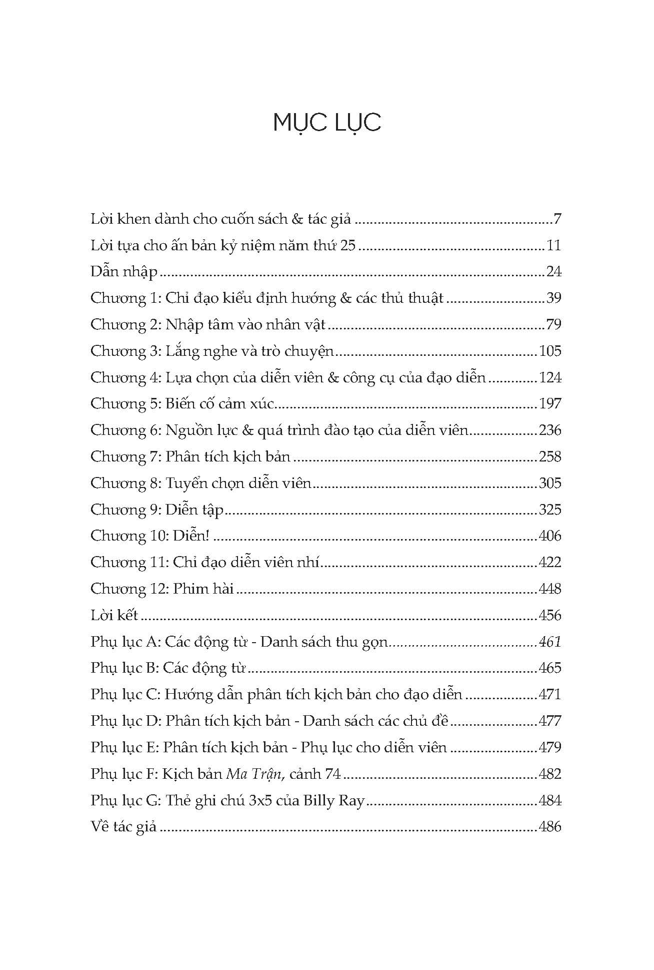chỉ đạo nghệ thuật dành cho đạo diễn - cẩm nang giúp mang tới các vai diễn đáng nhớ trên màn ảnh - ấn bản kỷ niệm năm thứ 25