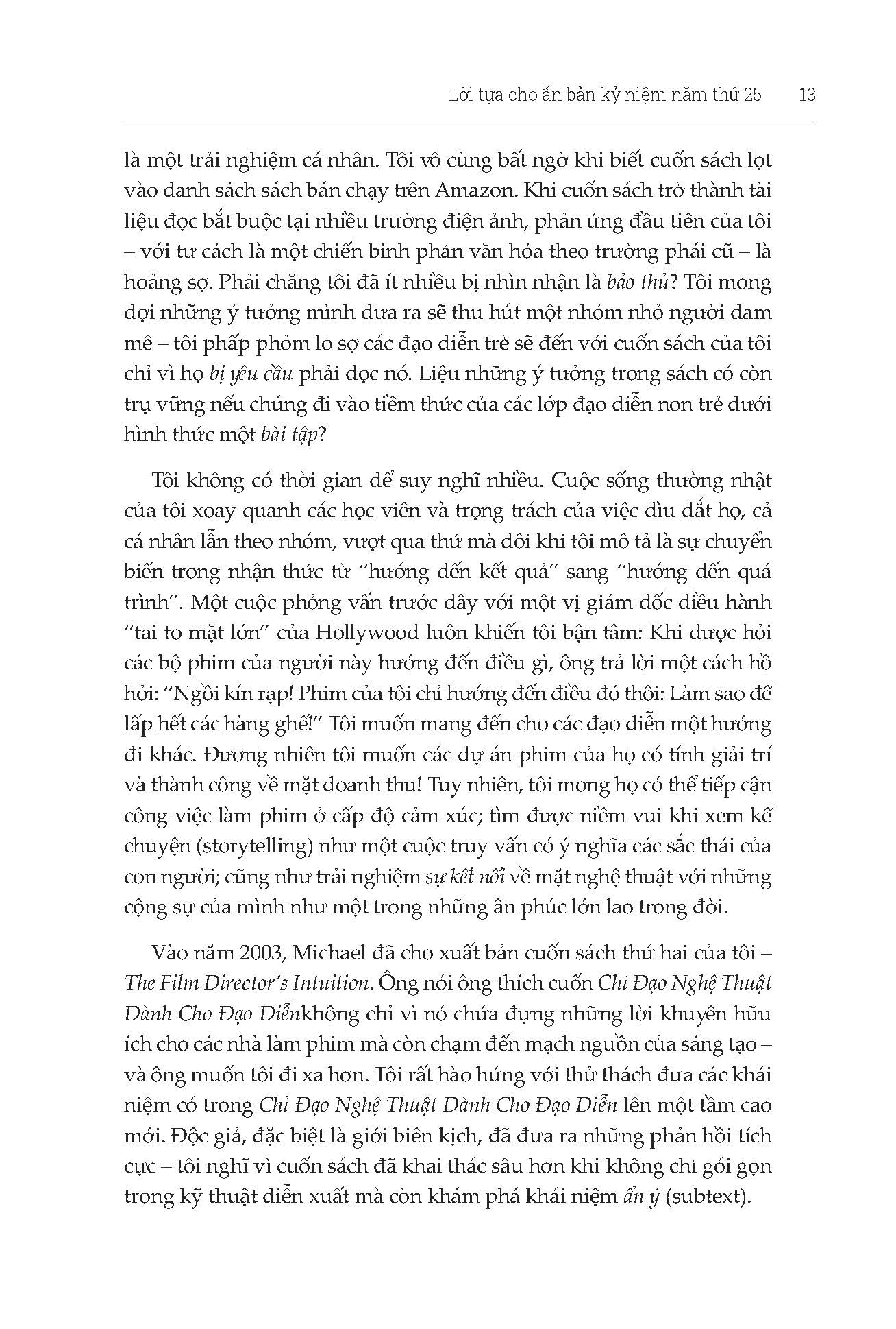 chỉ đạo nghệ thuật dành cho đạo diễn - cẩm nang giúp mang tới các vai diễn đáng nhớ trên màn ảnh - ấn bản kỷ niệm năm thứ 25